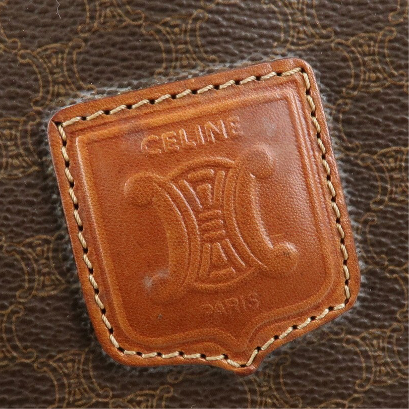 Celine Macadam Tote Bag - Brown, PVC Coated Canvas and Leather