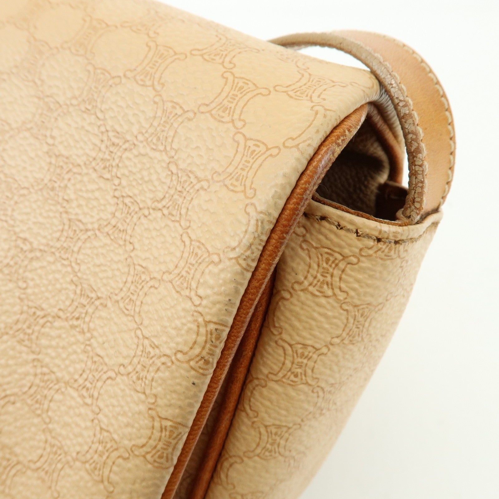 Celine Macadam Shoulder Bag - Beige, PVC Leather