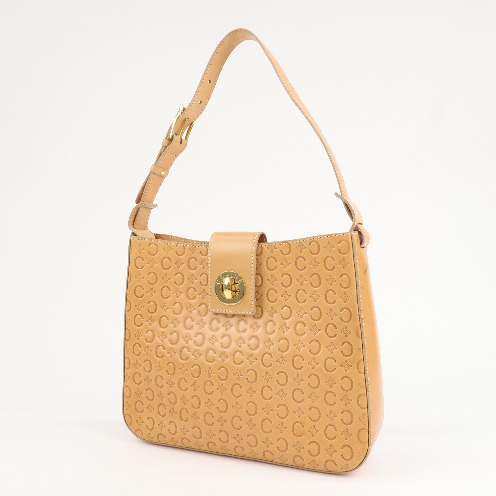 Celine C Macadam Shoulder Bag - Beige, Leather
