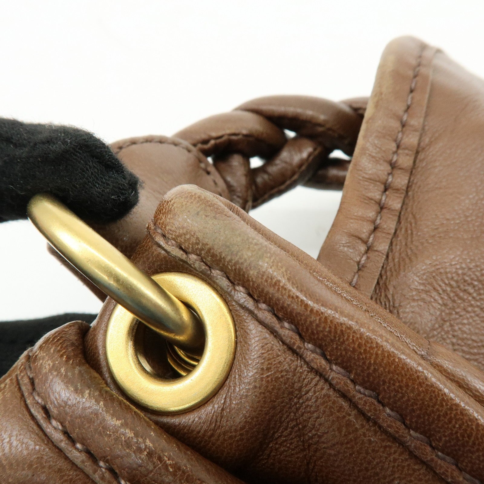 Miu Miu 5BH188 Handbag - Brown, Leather