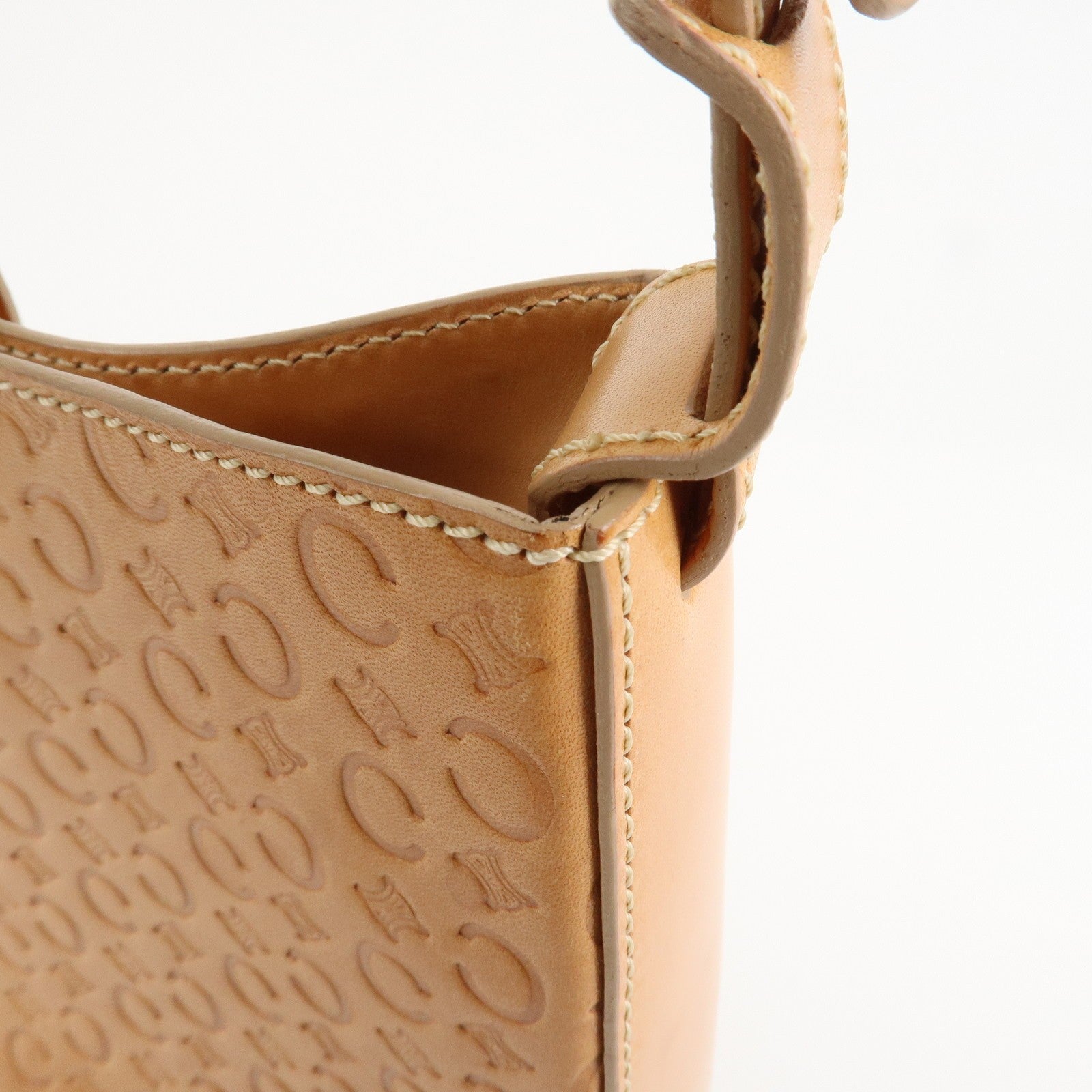 Celine C Macadam Shoulder Bag - Beige, Leather
