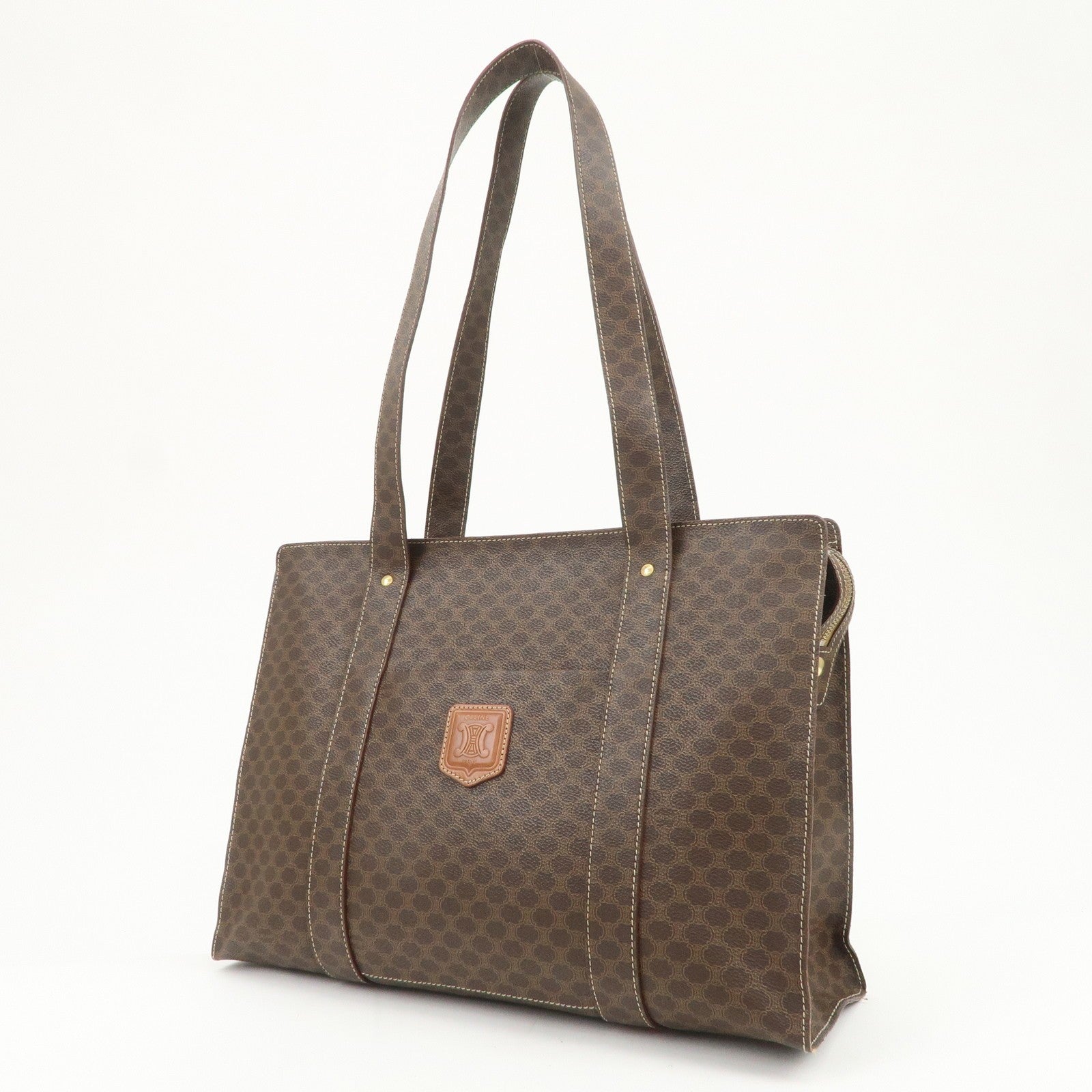 Celine Macadam Tote Bag - Brown, PVC Coating Canvas