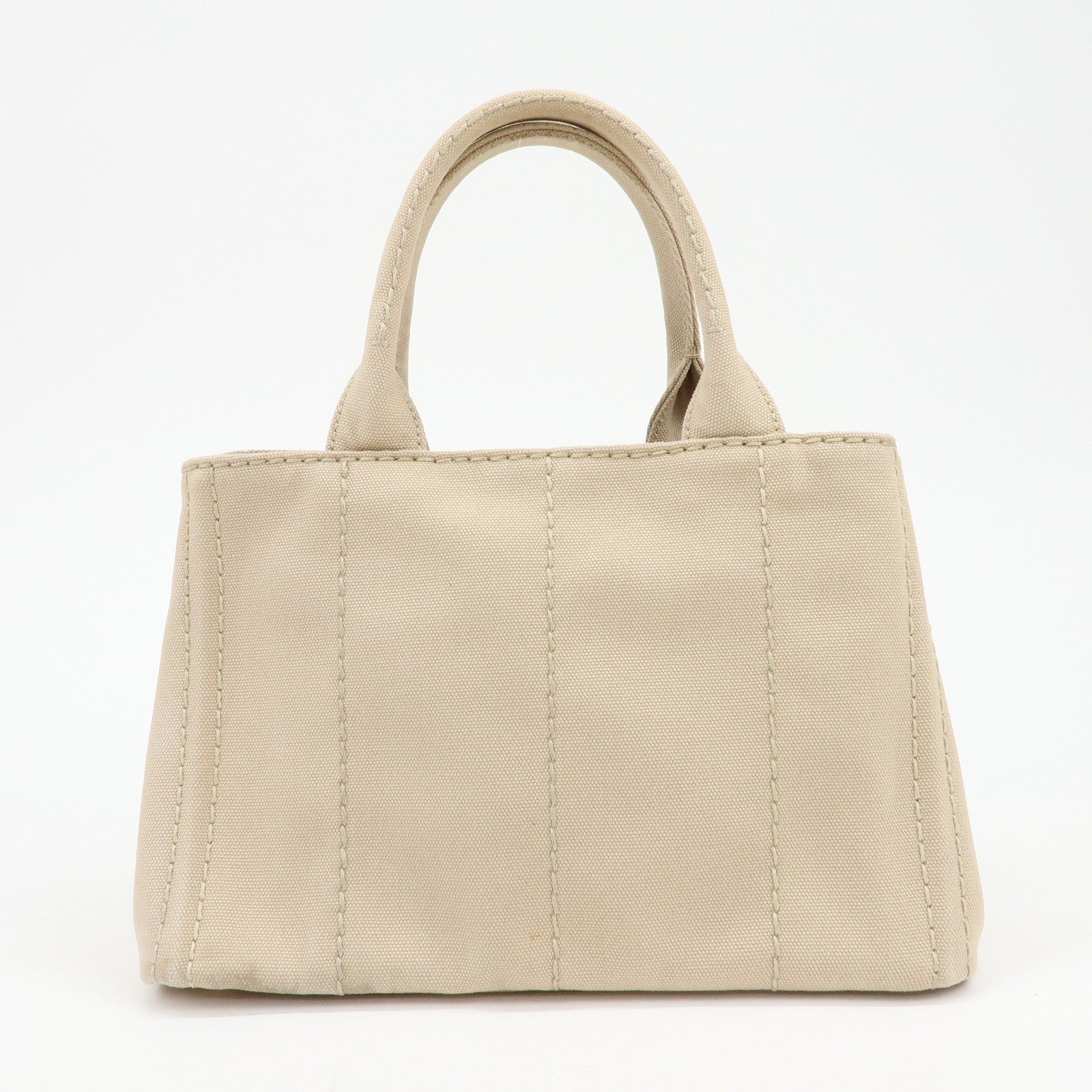 Prada Canapa Hand Bag - Beige, Canvas