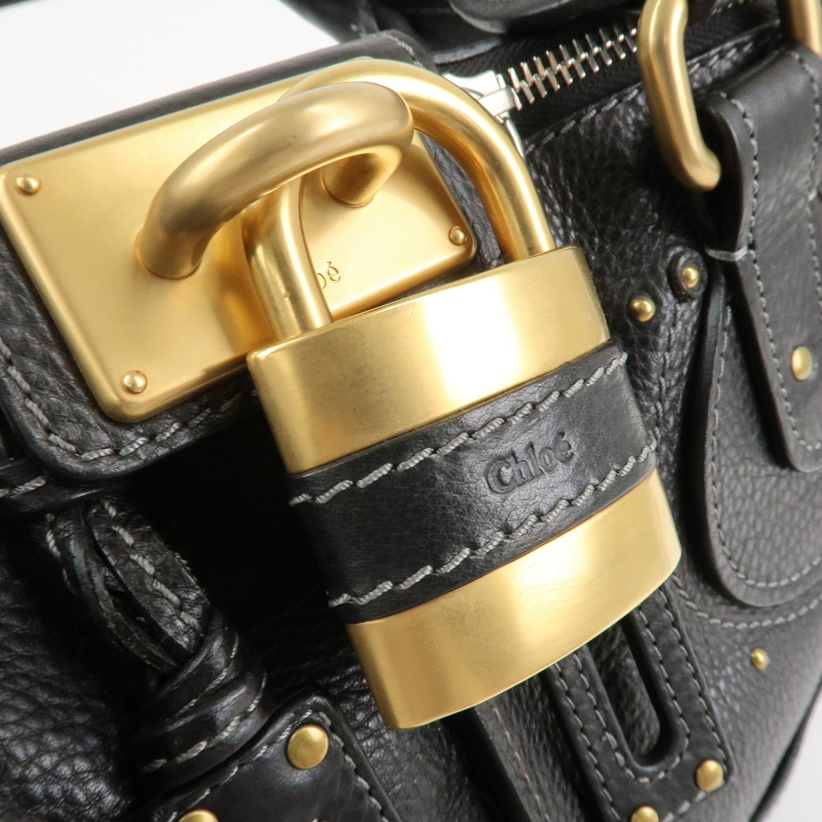 Chloe Paddington Hand Bag - Black, Leather