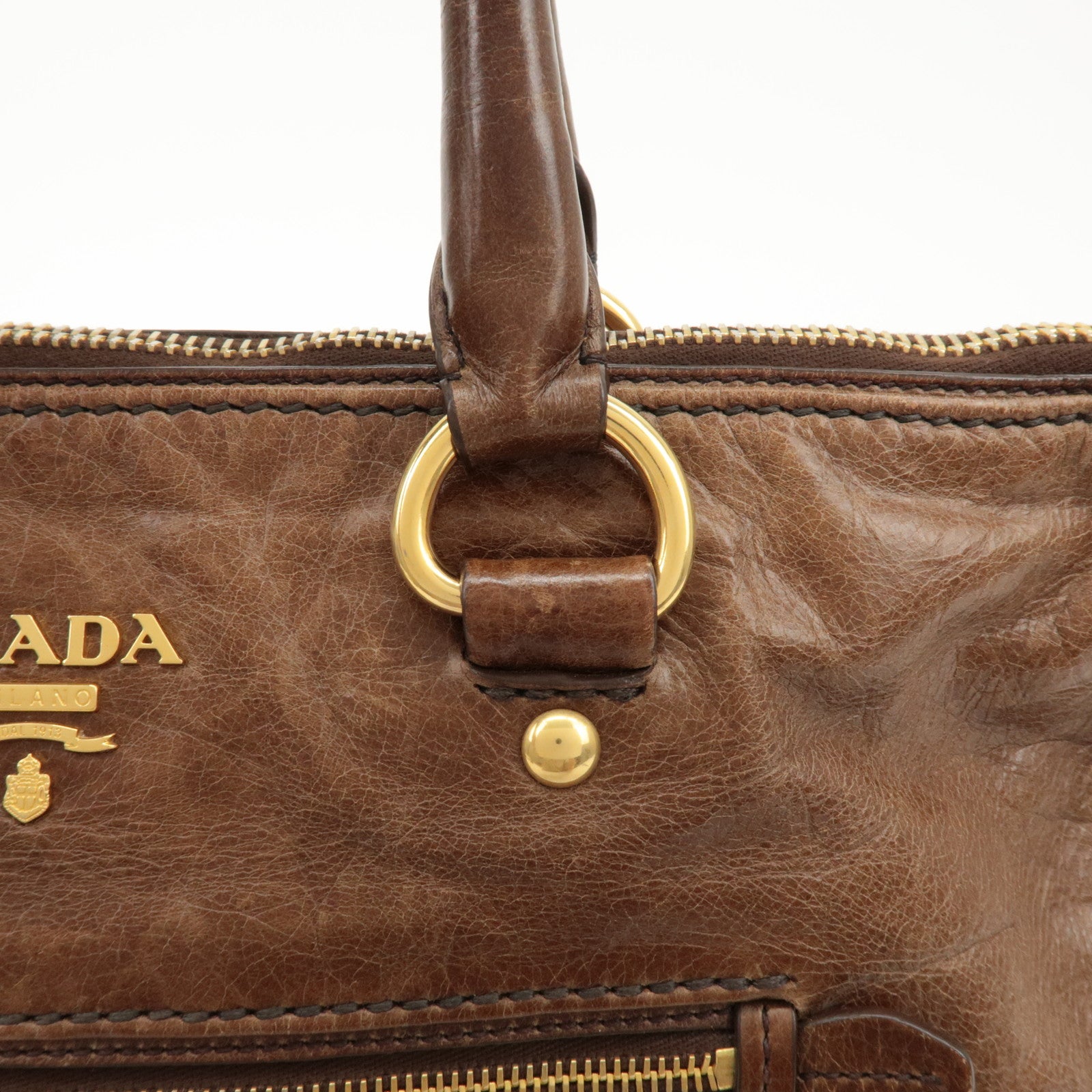Prada 2way Bag - Brown, Leather