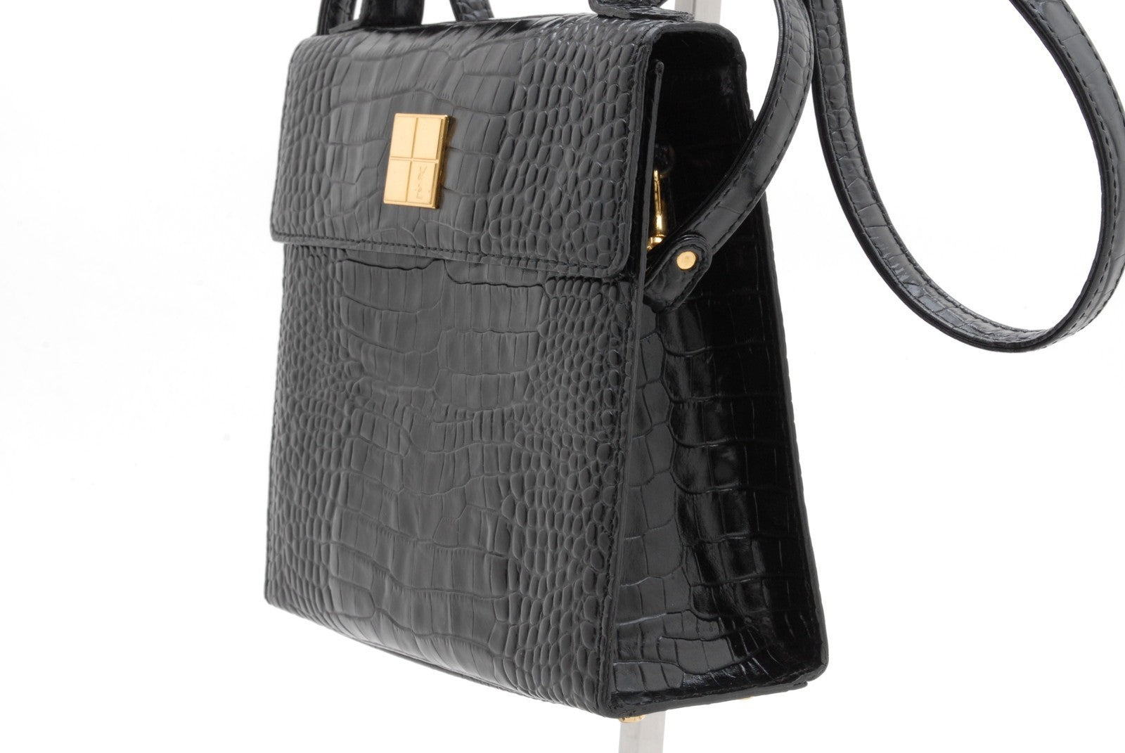 Saint Laurent Yves Saint Laurent 2Way Hand Shoulder Bag - Black, Leather