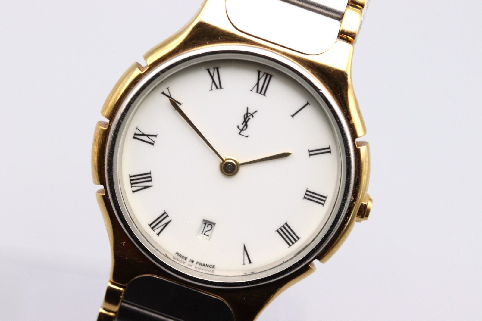 Yves Saint Laurent Vintage Quartz Watch - White, Stainless Steel