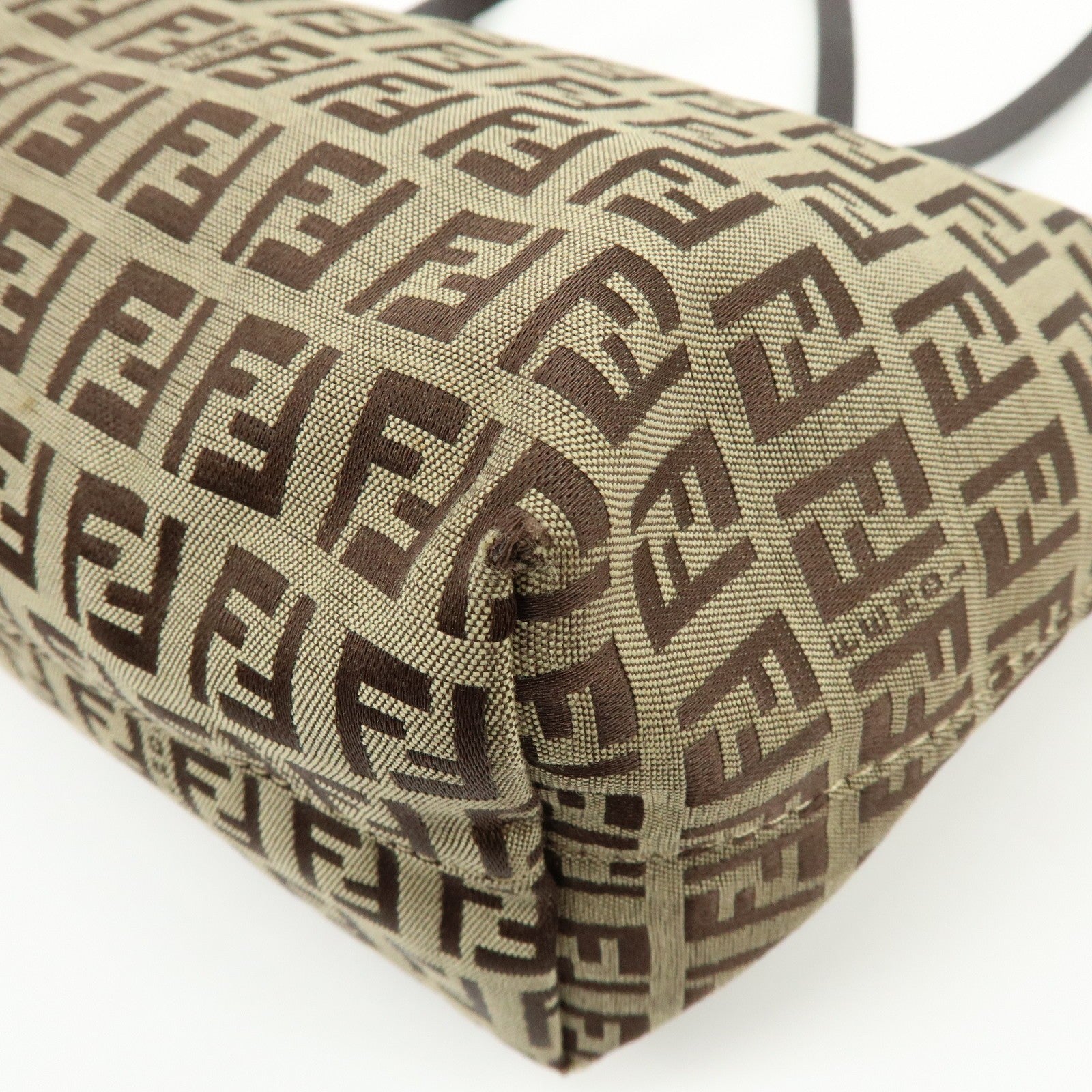 Fendi Zucchino Tote Bag - Brown, Canvas, Leather