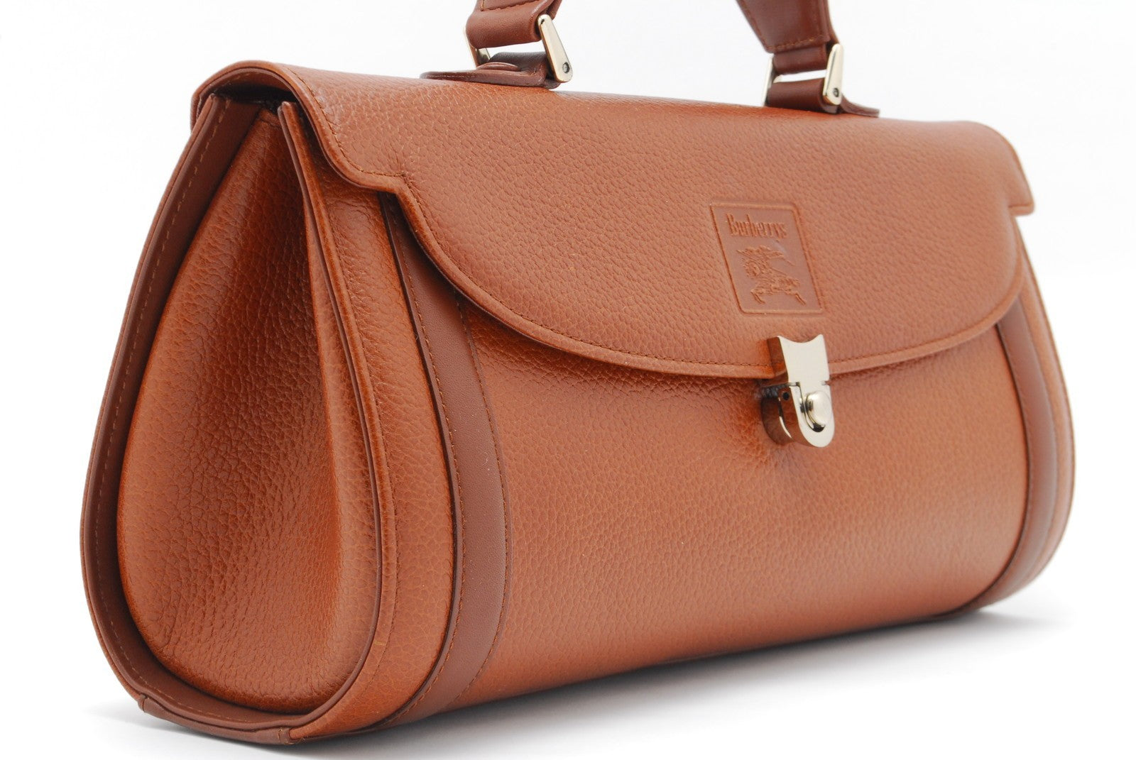 Burberry Nova Check Hand Tote Bag - Brown, Leather