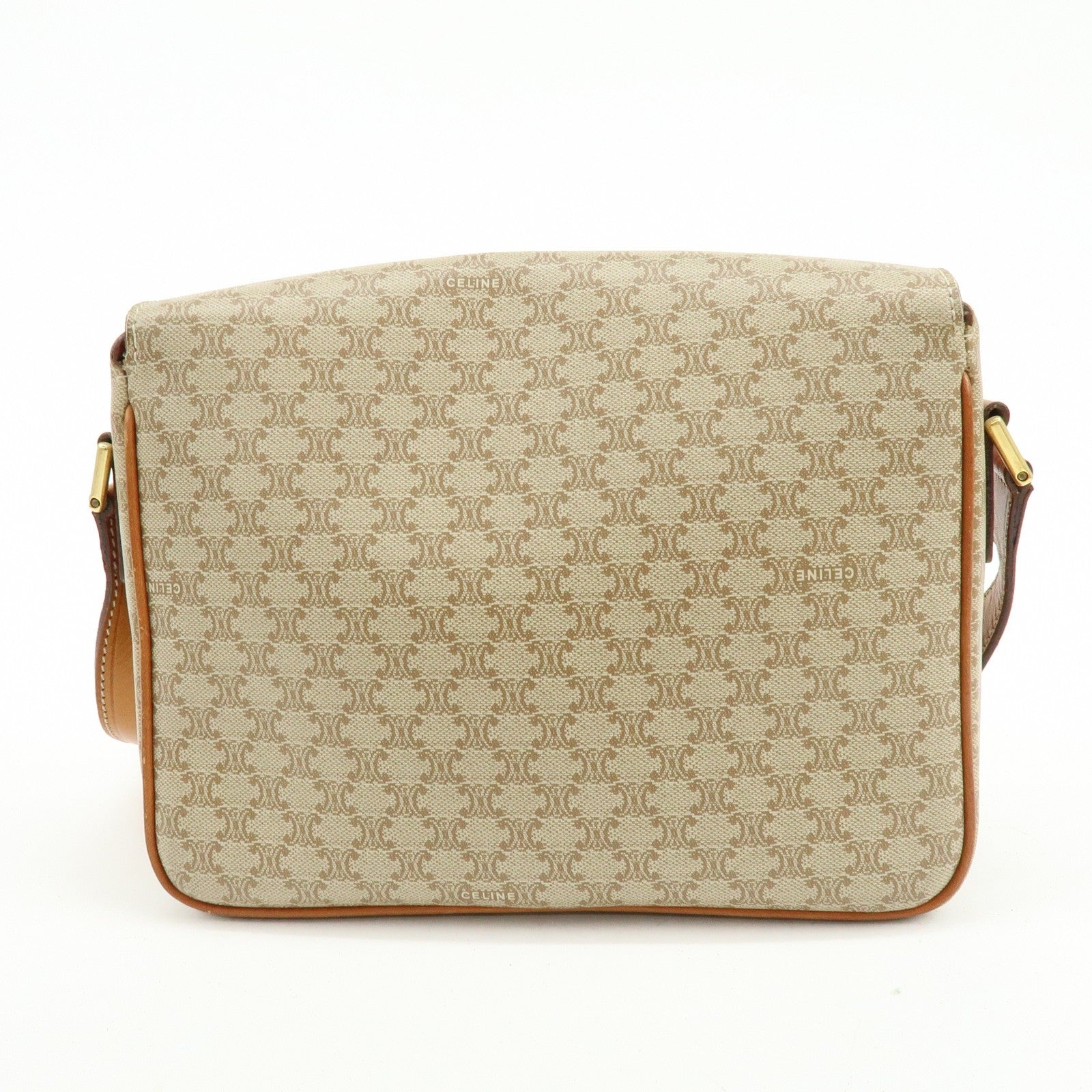 Celine Macadam Shoulder Bag - Beige, PVC Leather