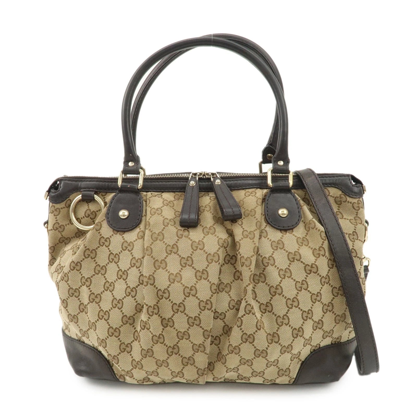 GUCCI Sukey Canvas - Brown GG Canvas