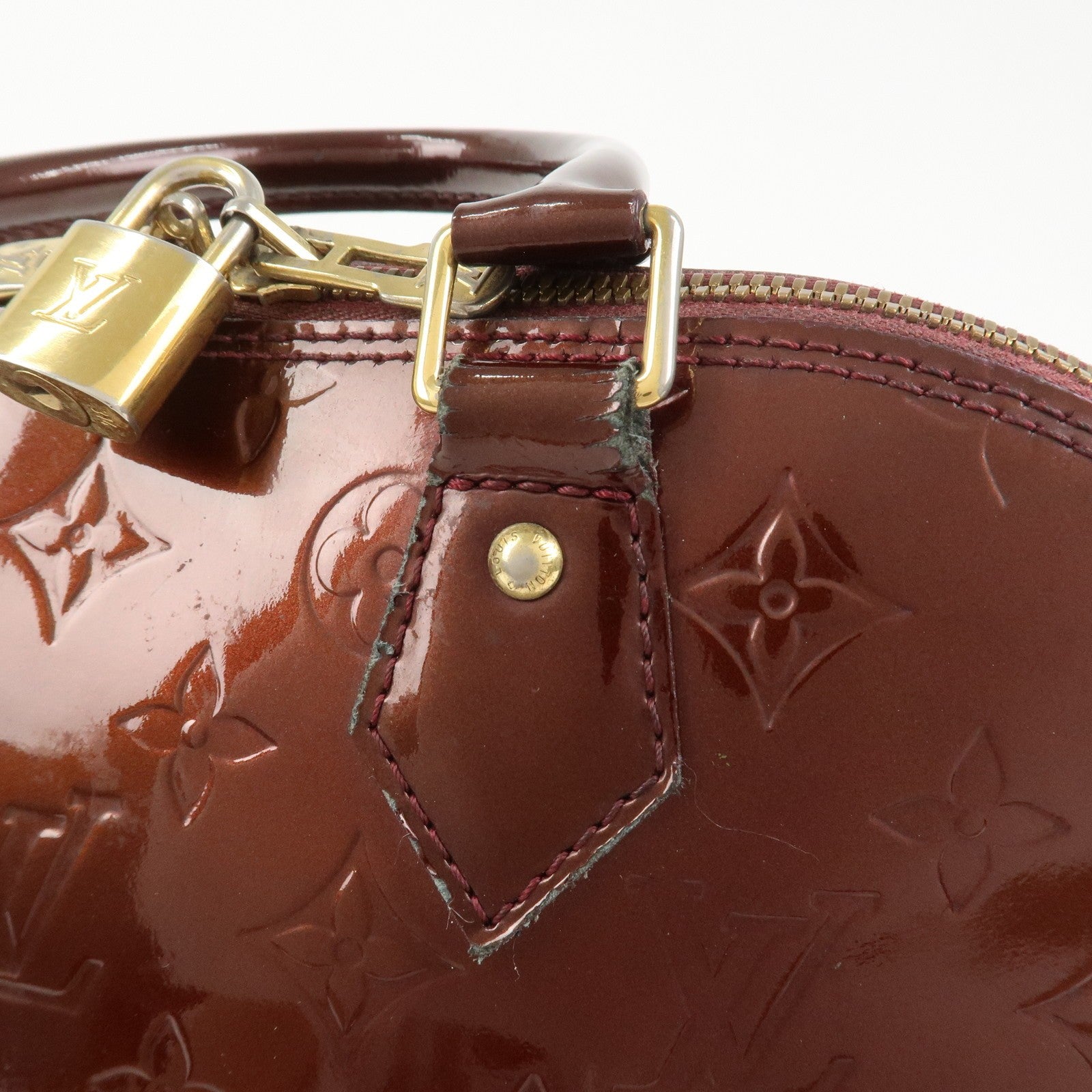 Louis Vuitton Monogram Vernis Alma PM Bag - Rouge Fauviste, Vernis Leather