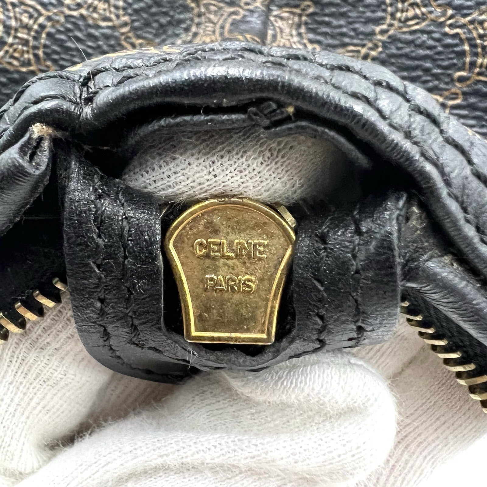 Celine Macadam Cosmetics Pouch - Black, PVC