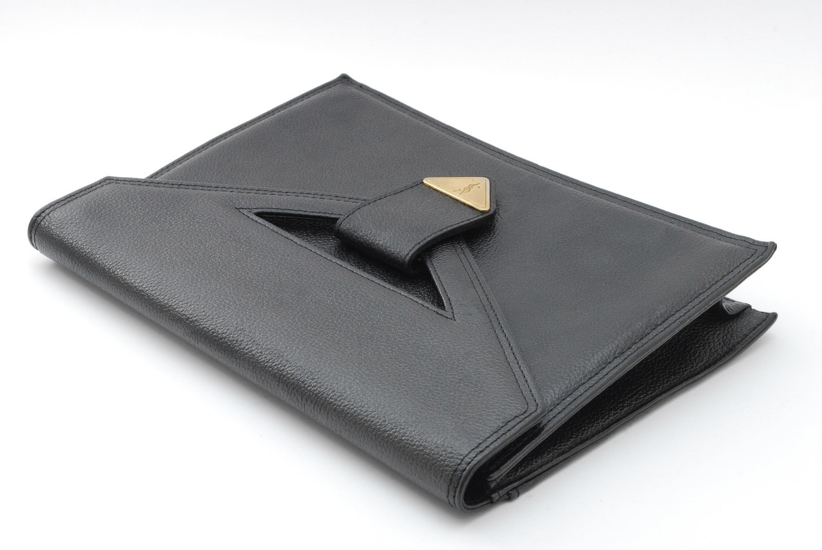 Saint Laurent Yves Clutch Bag - Black, Leather
