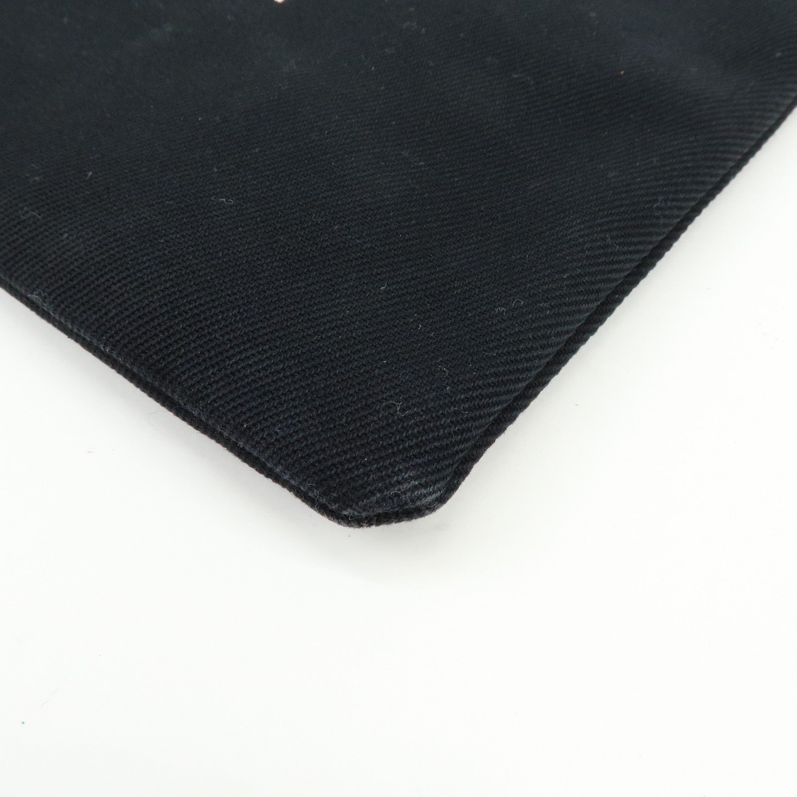 Saint Laurent Paris Clutch Bag - Black, Canvas, Leather