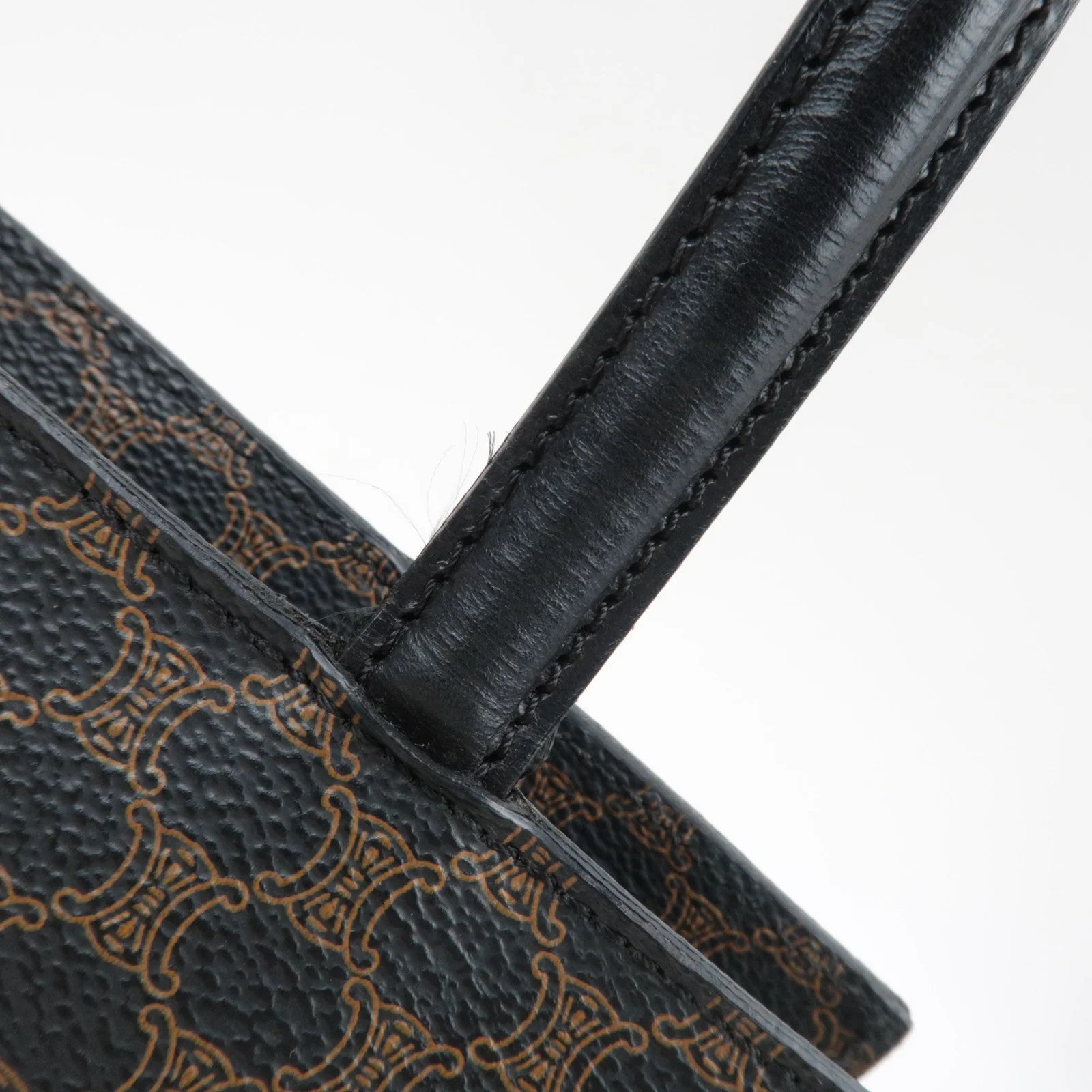 Celine Macadam Tote Bag - Black Brown, PVC Leather