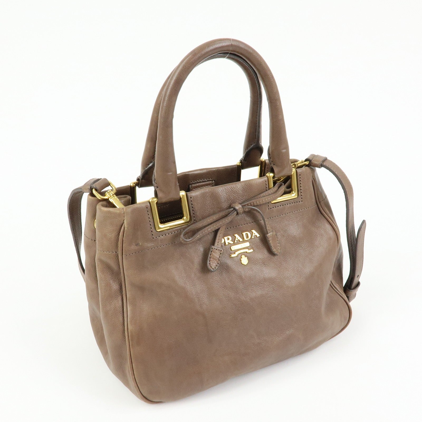 Prada 2Way Bag - Brown, Calf Leather