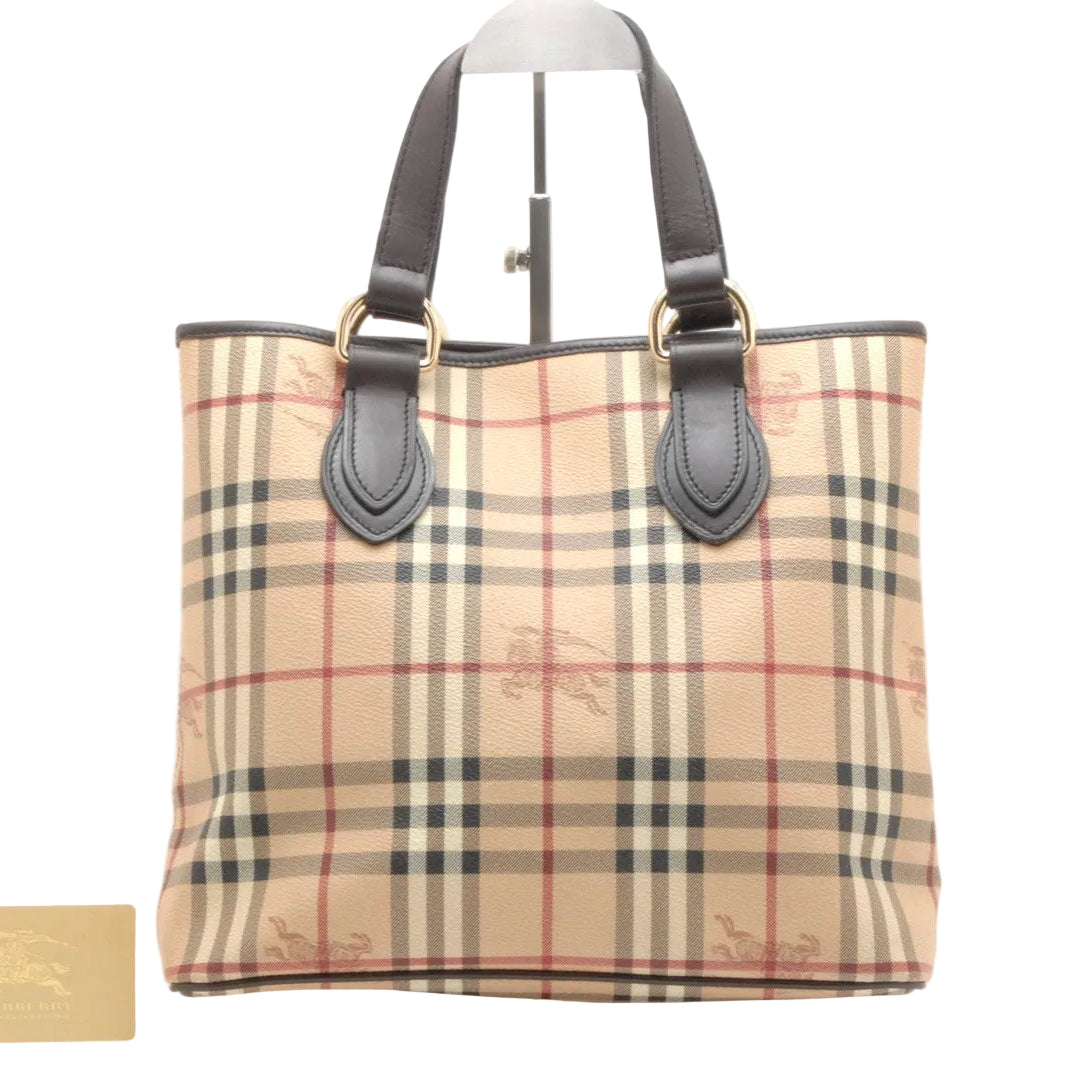 Burberry Nova Tote Bag - Beige, PVC Leather