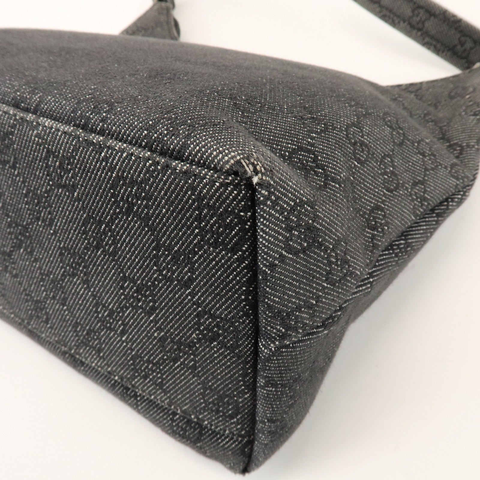 Gucci Shoulder Bag - Black, GG Denim, Leather