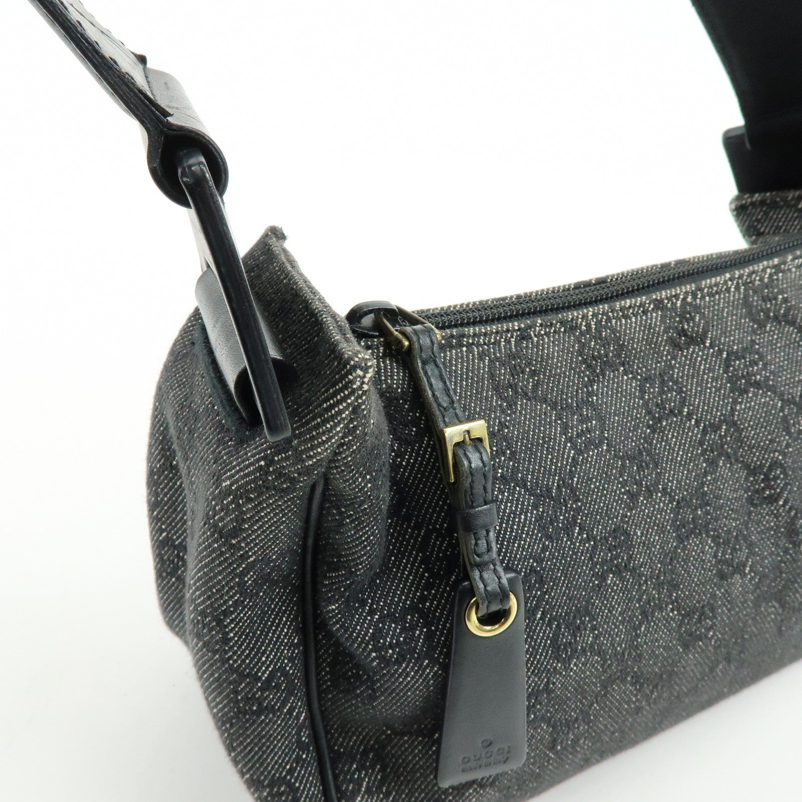 Gucci Shoulder Bag - Black, GG Canvas, Leather