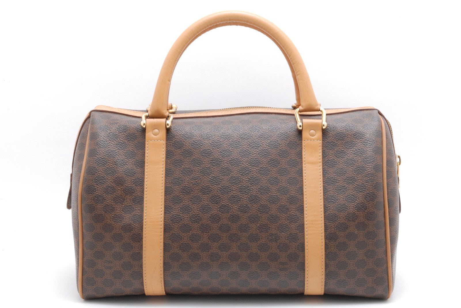 Celine Macadam Boston Bag - Brown, PVC Leather