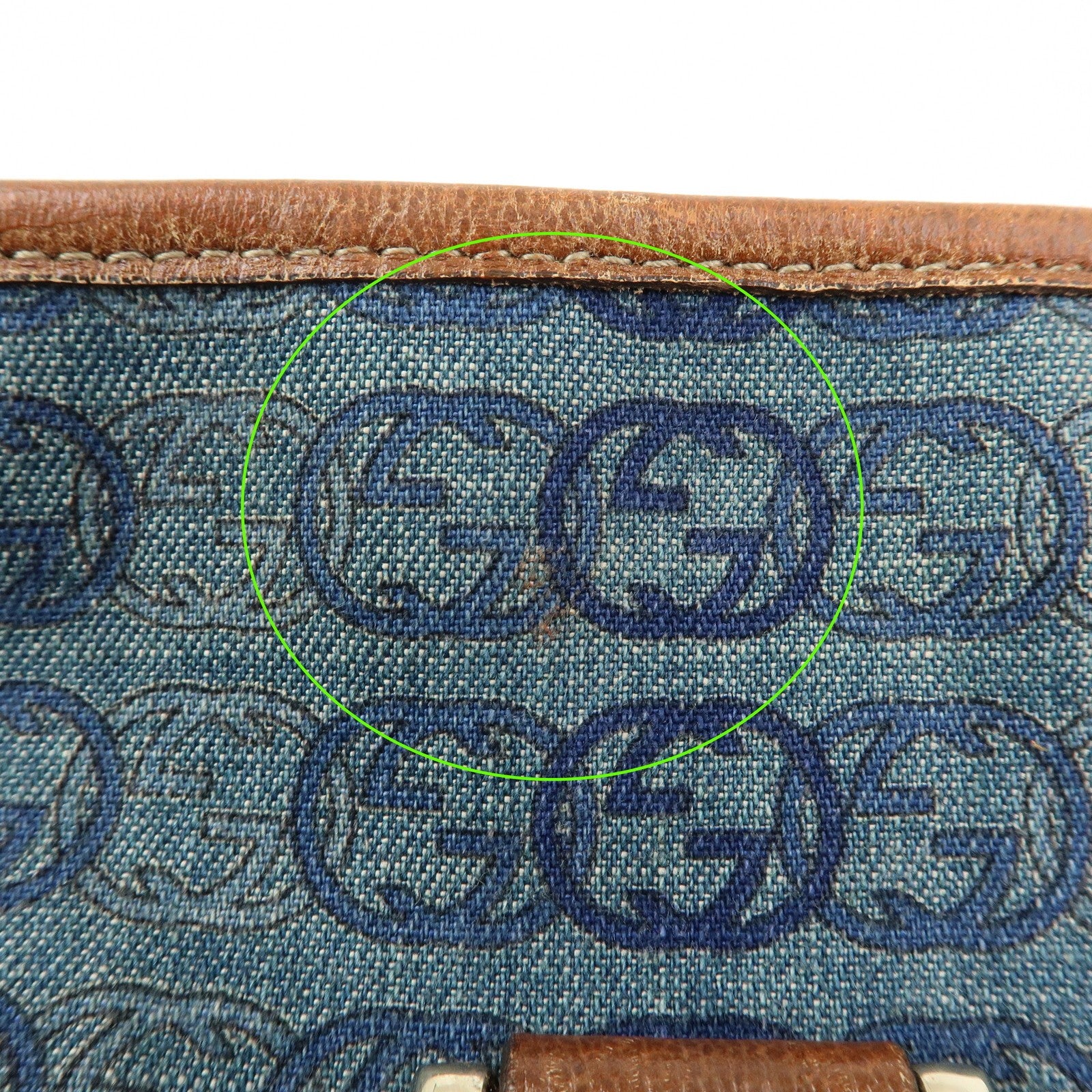 Gucci Abbey Shoulder Bag - Blue, Denim and Leather