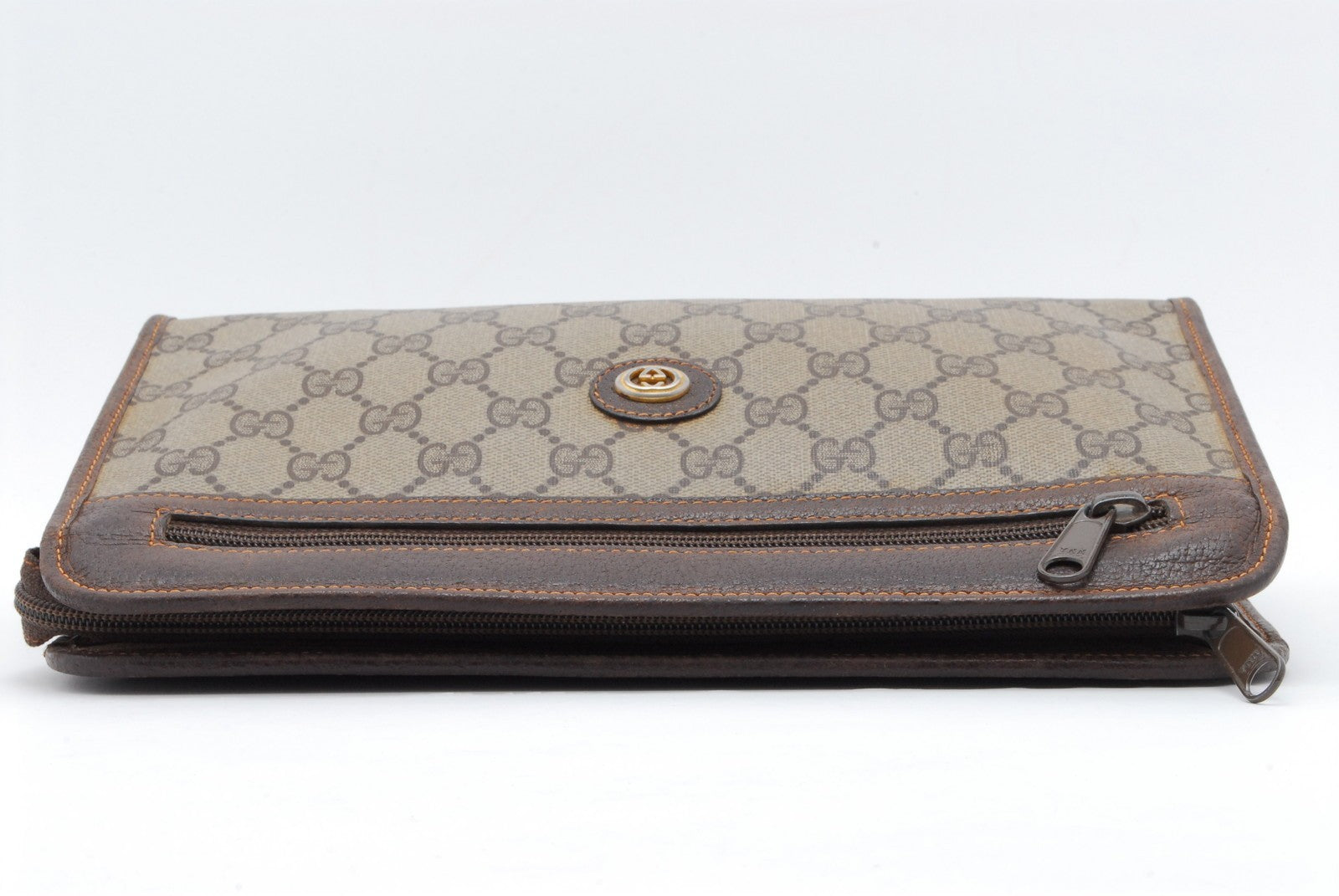 Gucci Vintage Clutch Bag - Brown, PVC Leather
