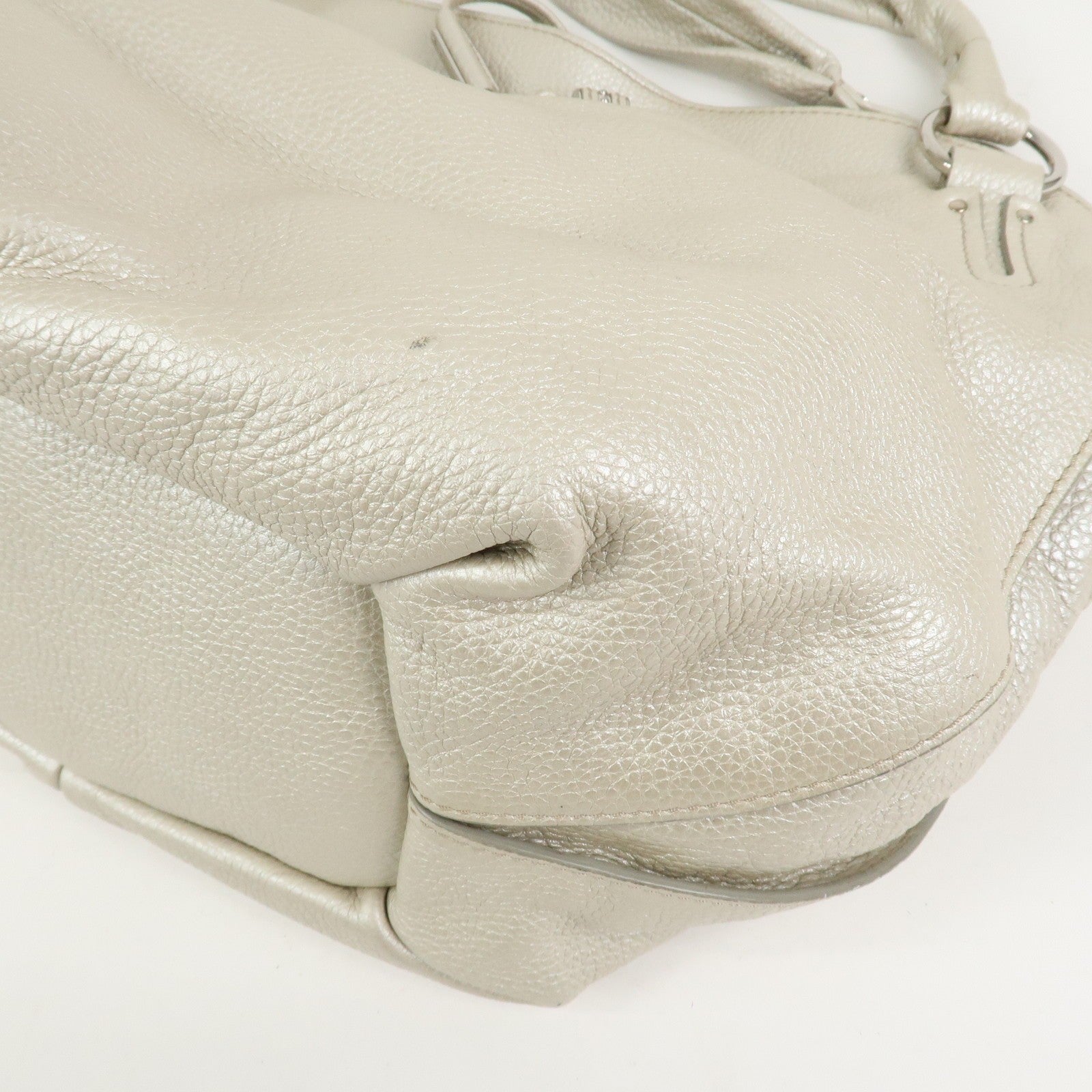Celine Shoulder Bag Tote Bag - Silver, Leather