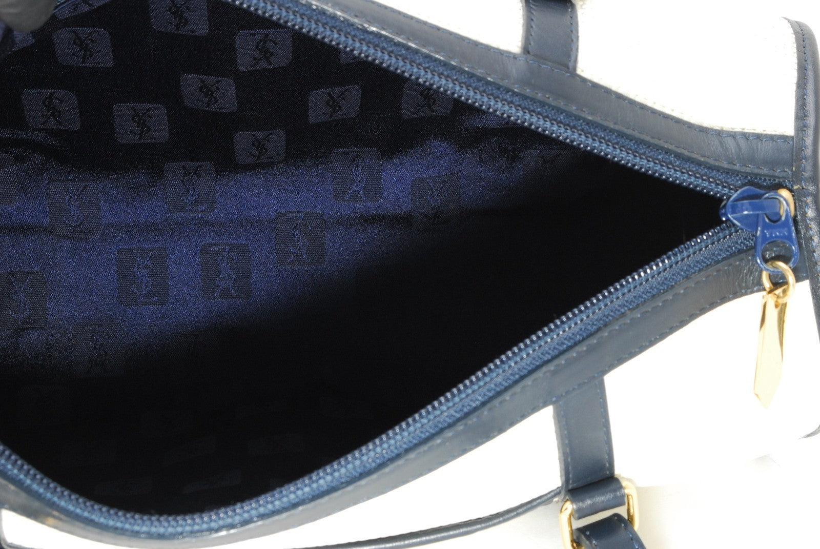 Saint Laurent Yves Hand Shoulder Bag - White, PVC Leather