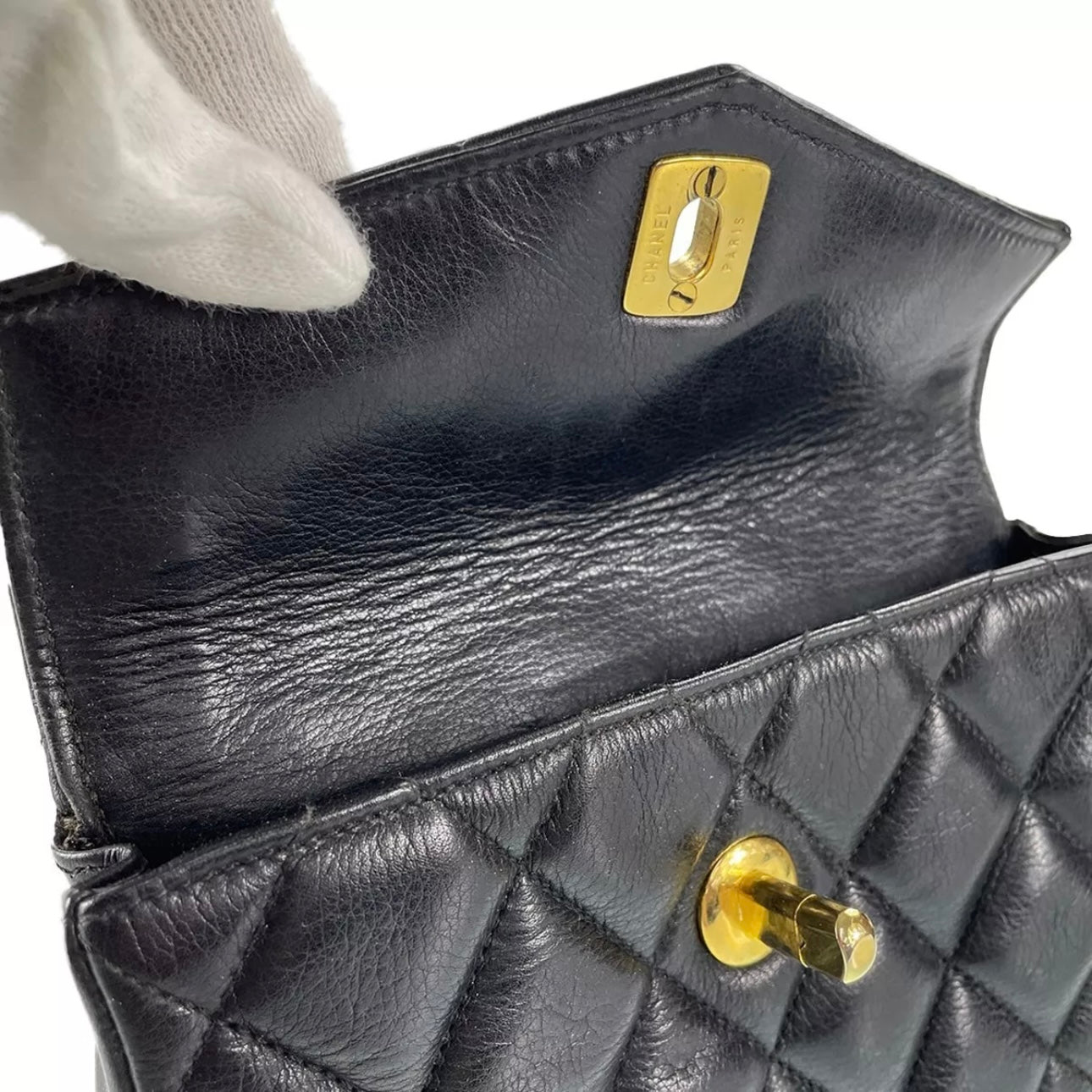 Chanel Matelasse Lambskin Leather Black Waist bag