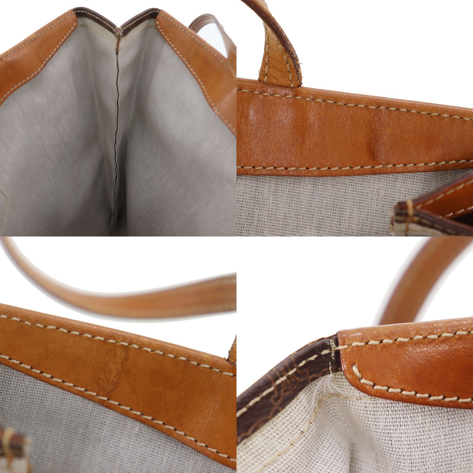 Celine Macadam Pattern Shoulder Tote Bag - Brown, PVC Leather