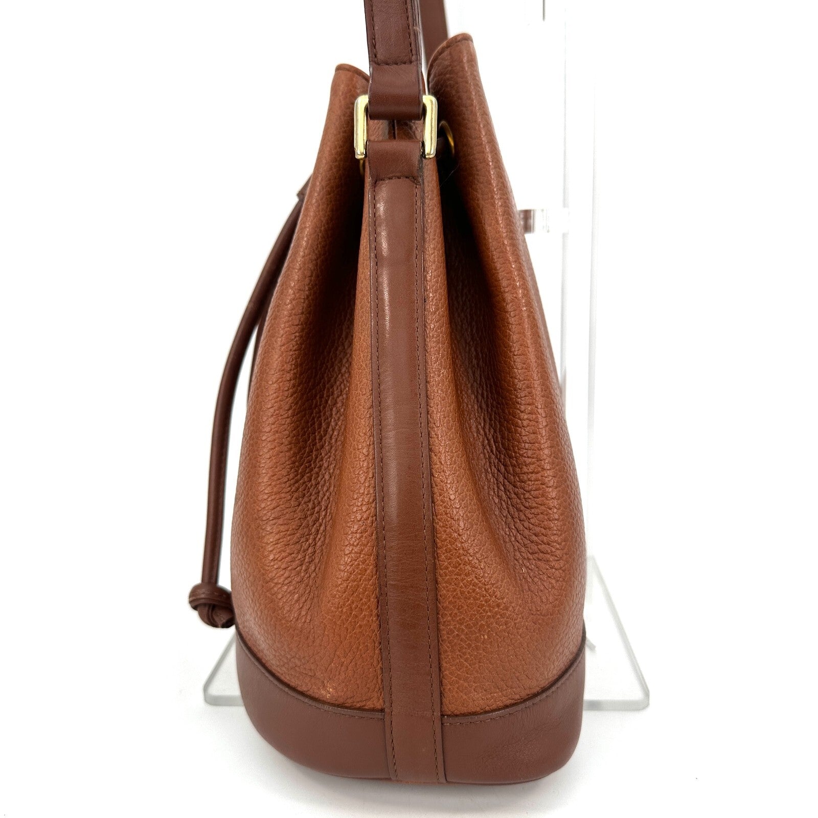 Burberry Burberrys Nova Bucket Drawstring Shoulder Bag - Brown, Leather