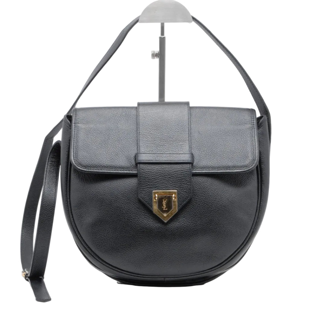 Saint Laurent Cassandra Crossbody Bag - Black, Leather