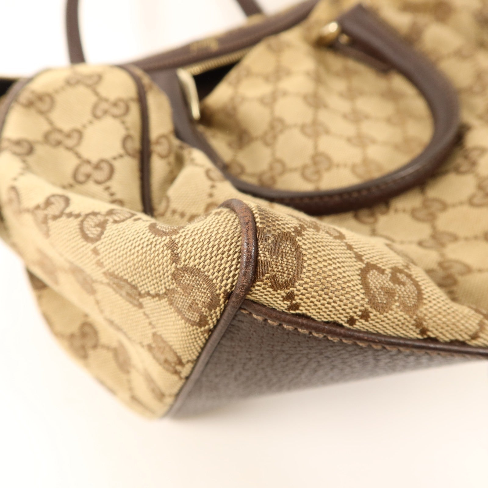 Gucci GG GHW Abbey Pocket Handbag - Brown, GG canvas
