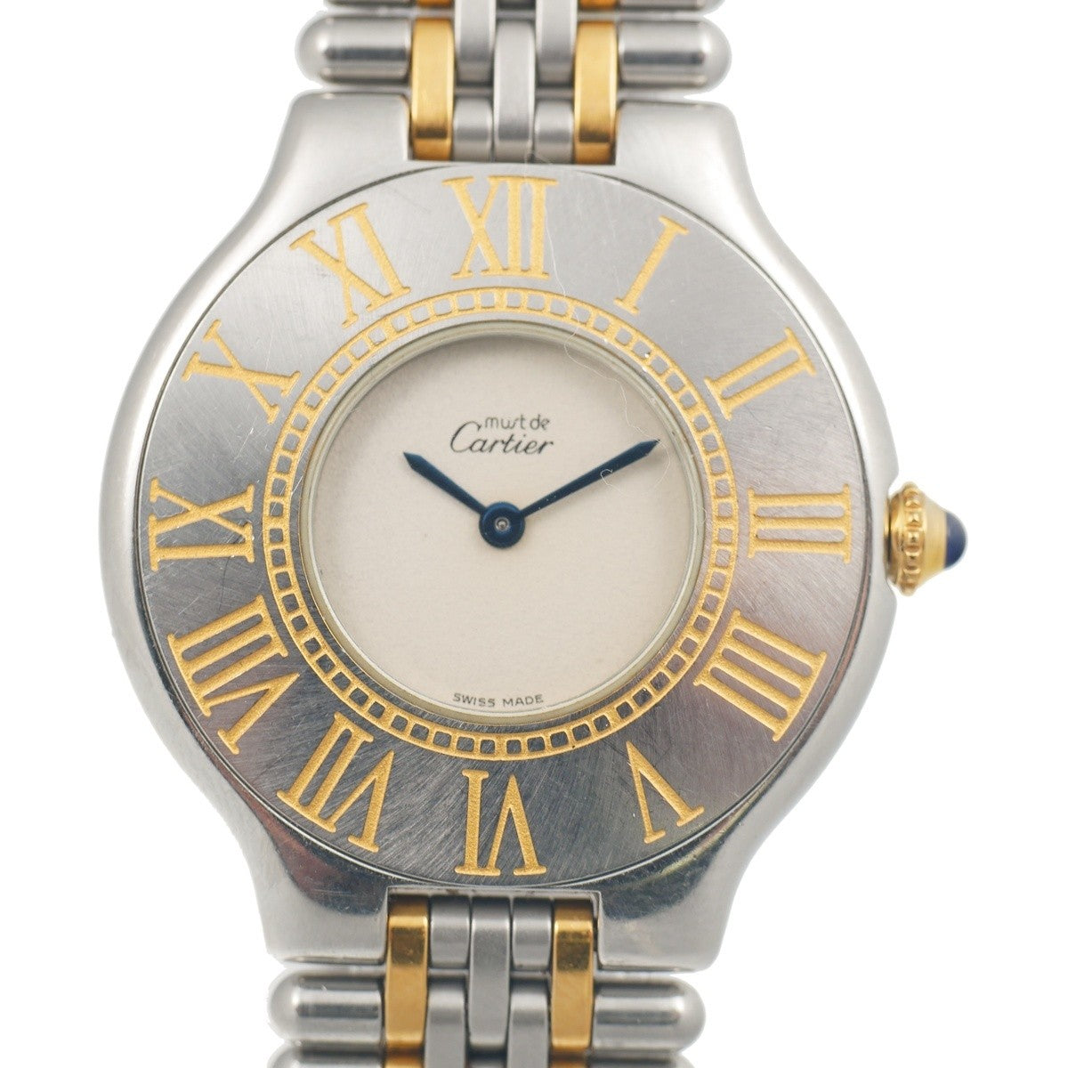 Cartier Must 21LM Wristwatch - Off White, Stainless Steel
