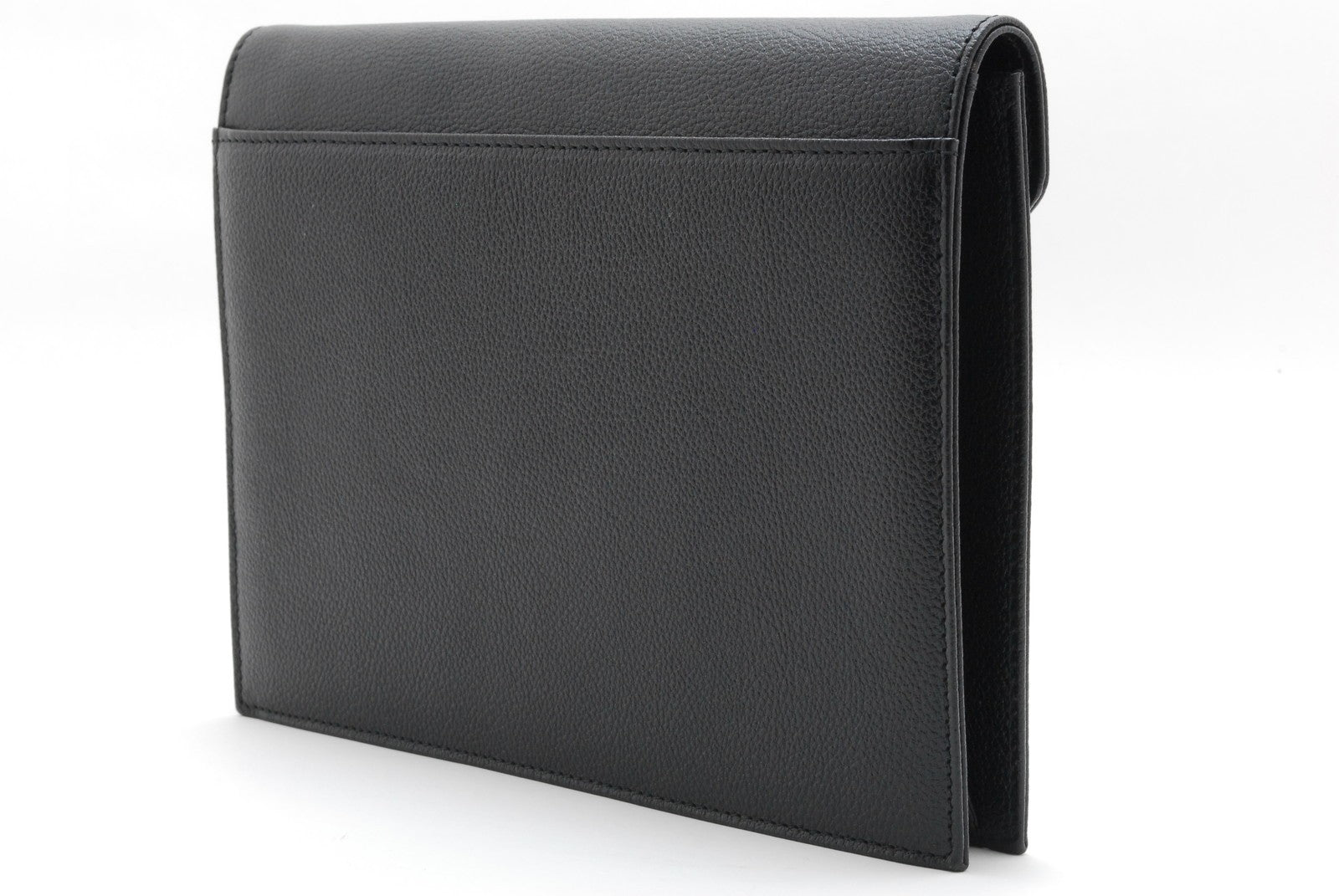Saint Laurent Yves Saint Laurent Document Clutch Bag - Black, Leather