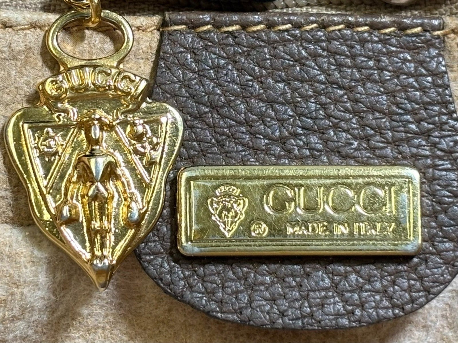 Gucci Vintage Shoulder Bag - Brown, PVC