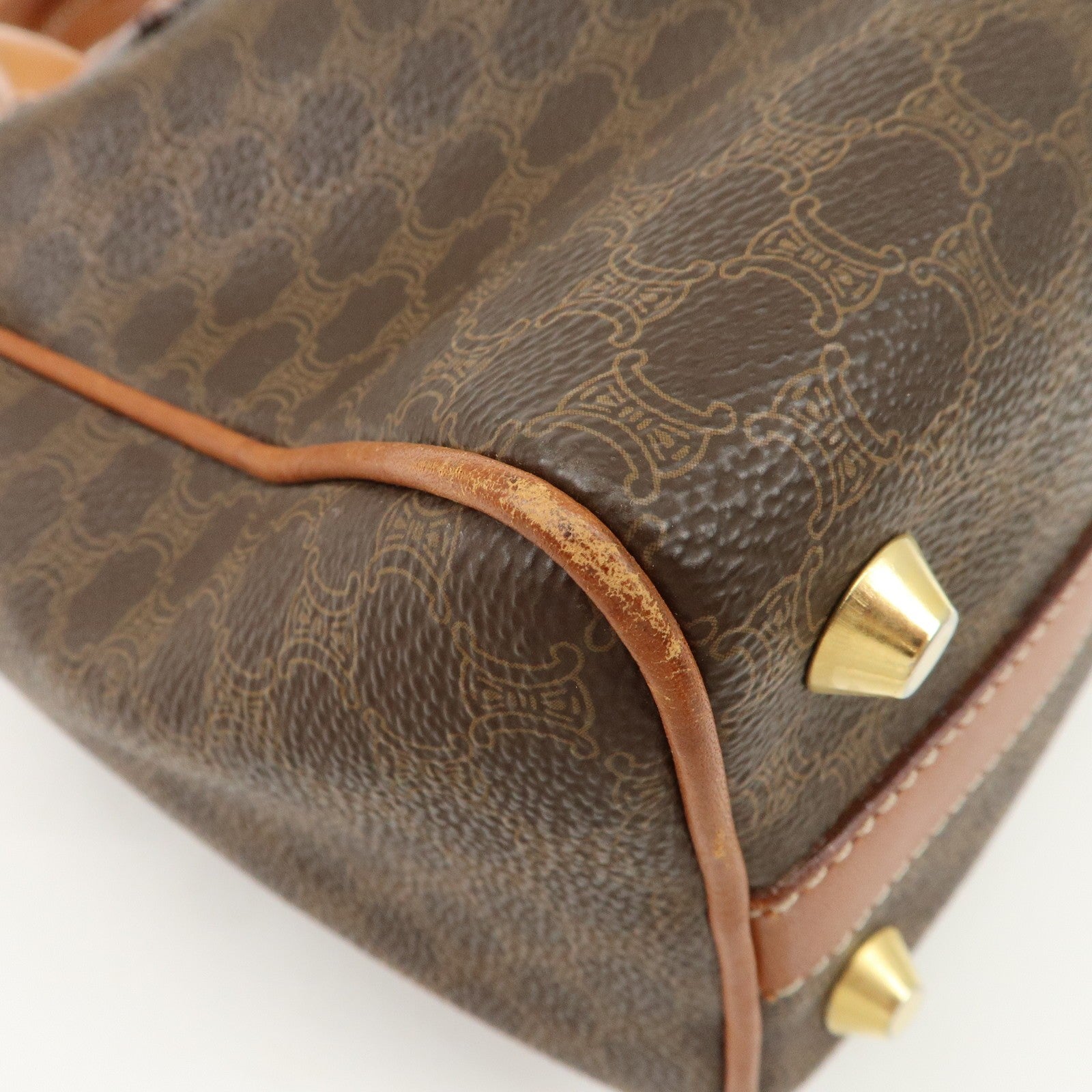 Celine Macadam Hand Bag - Brown, PVC Leather