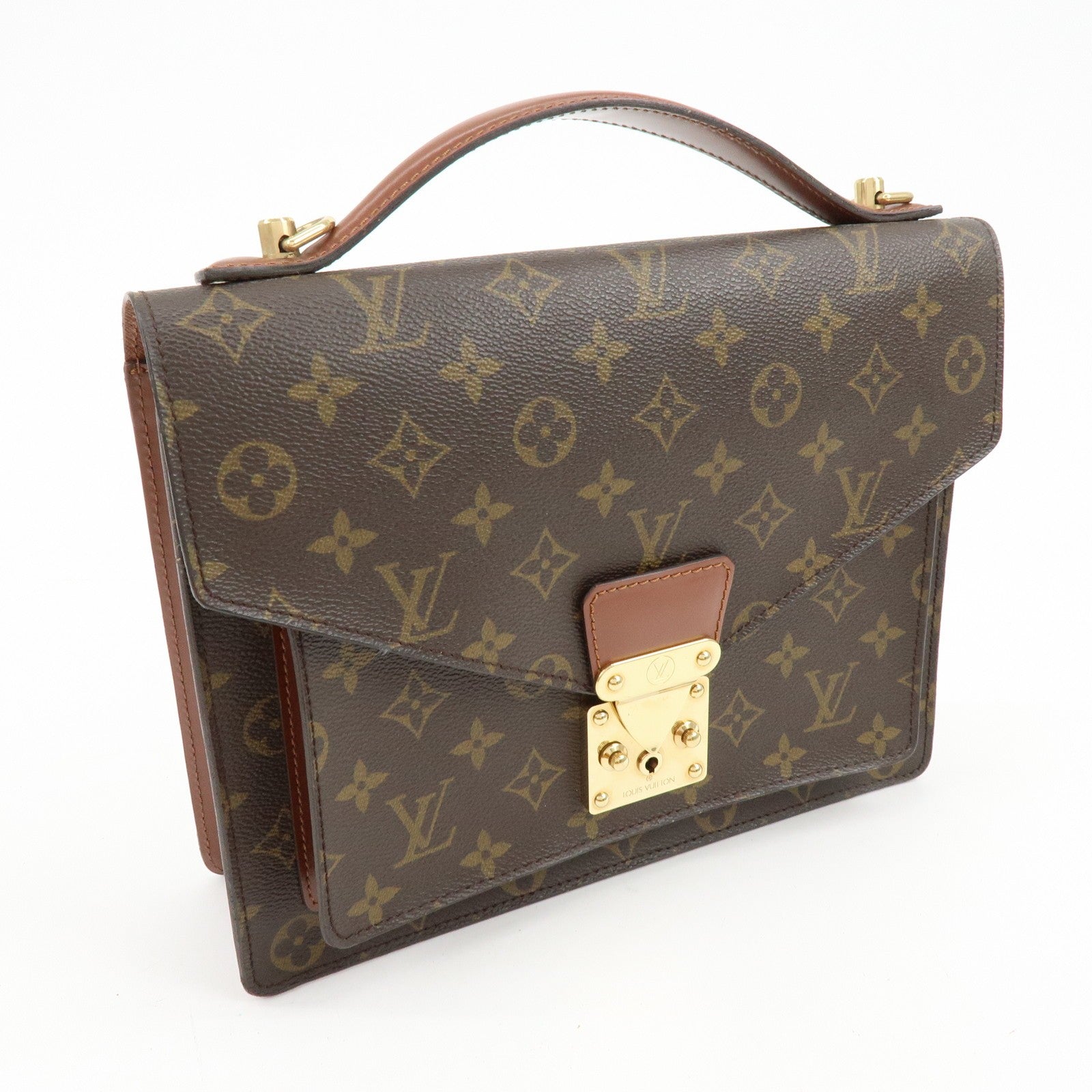 Louis Vuitton Monogram Monceau 28 2Way Bag - Brown, Canvas and Leather