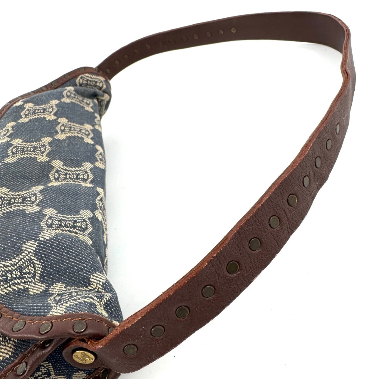 CELINE Shoulder Bag Denim Paris Macadam