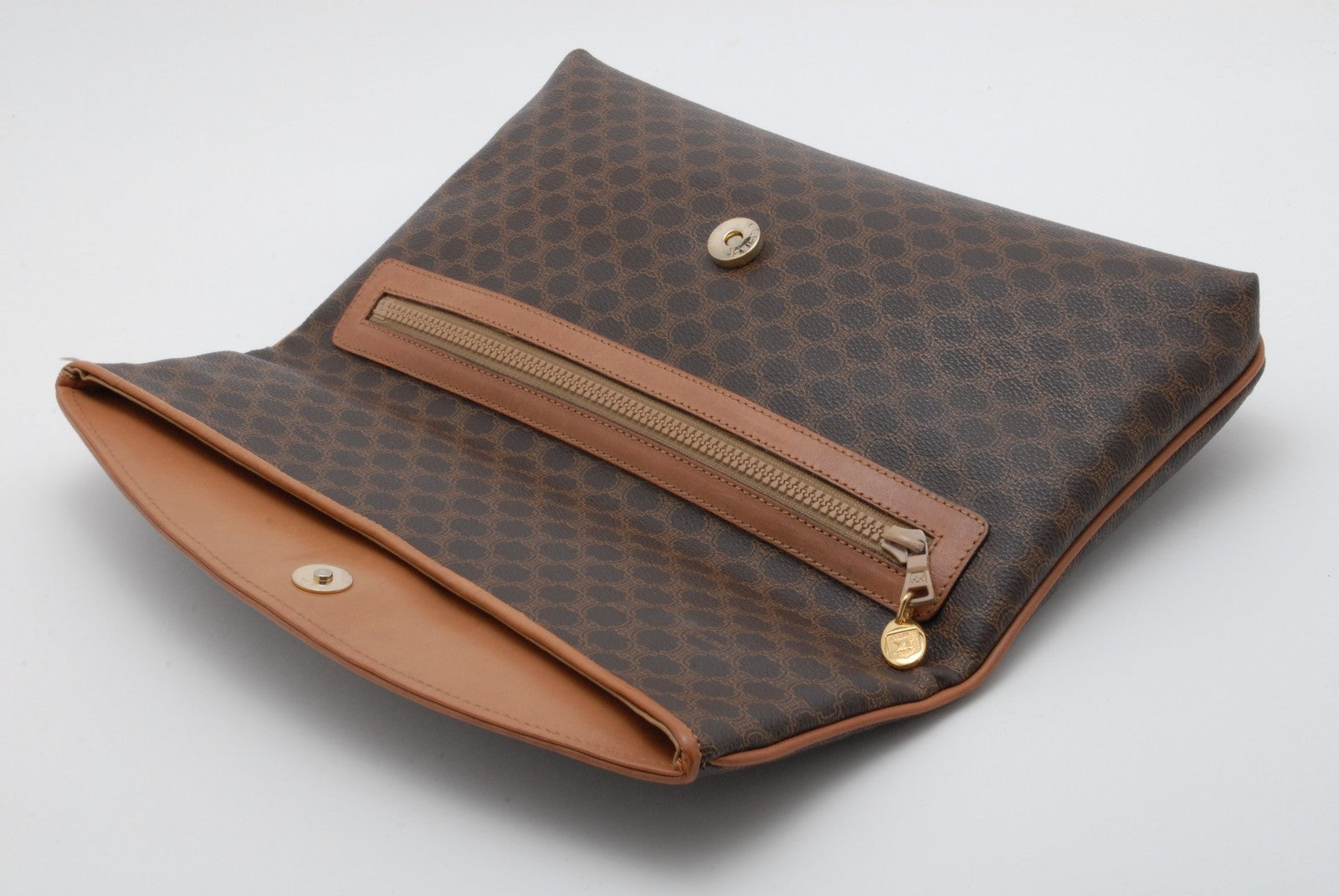 Celine Macadam Clutch Bag - Brown, PVC Leather