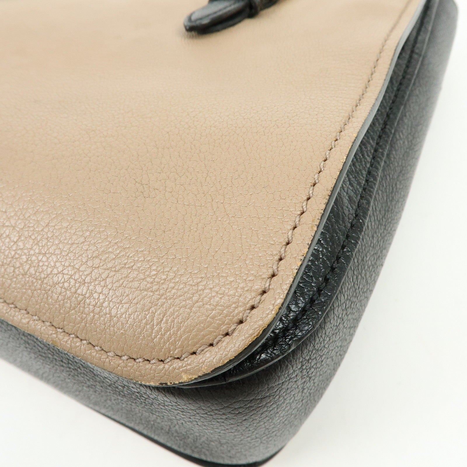 Miu Miu Hand Bag - Beige Black, Madras Leather