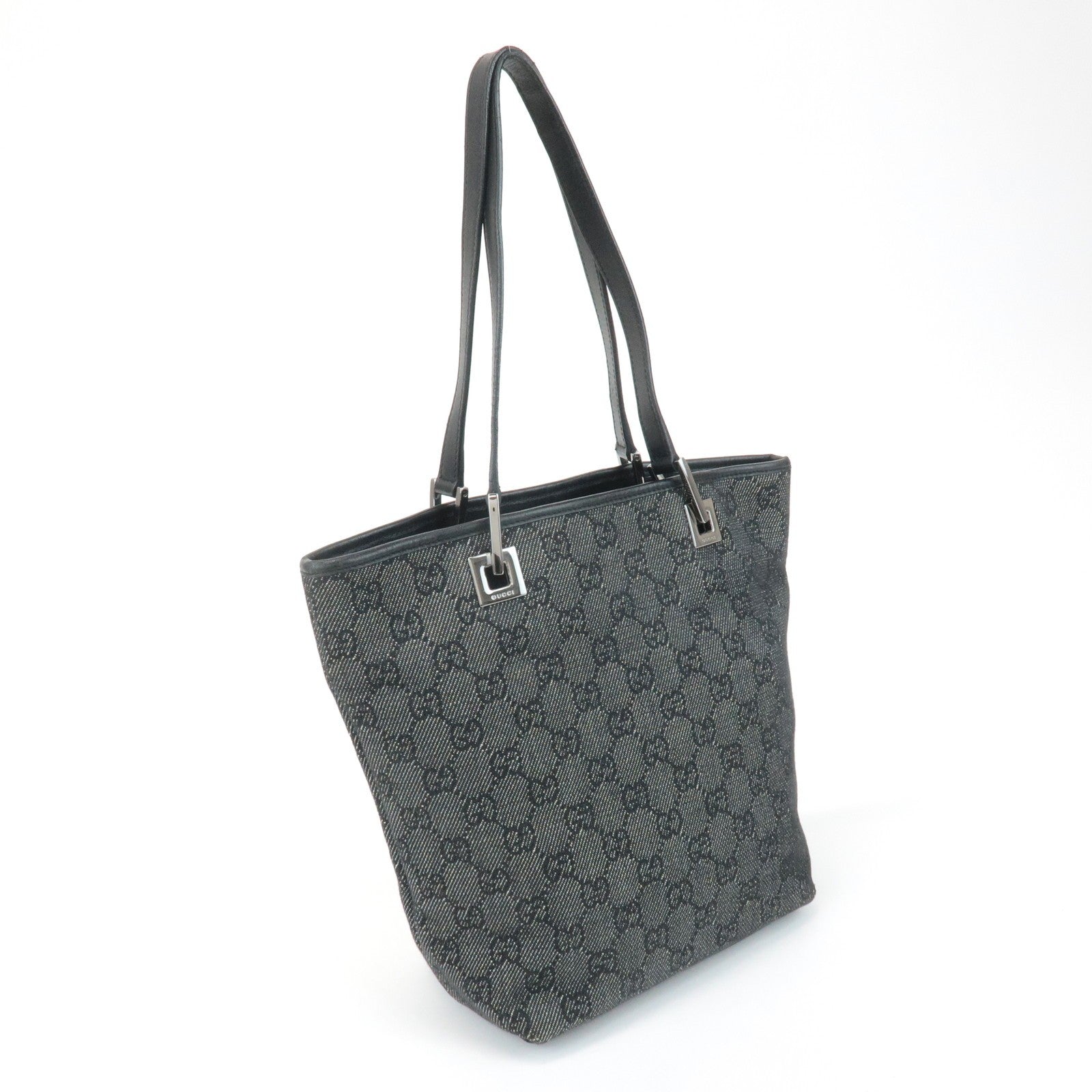 Gucci GG Canvas Tote Bag - Black, Leather