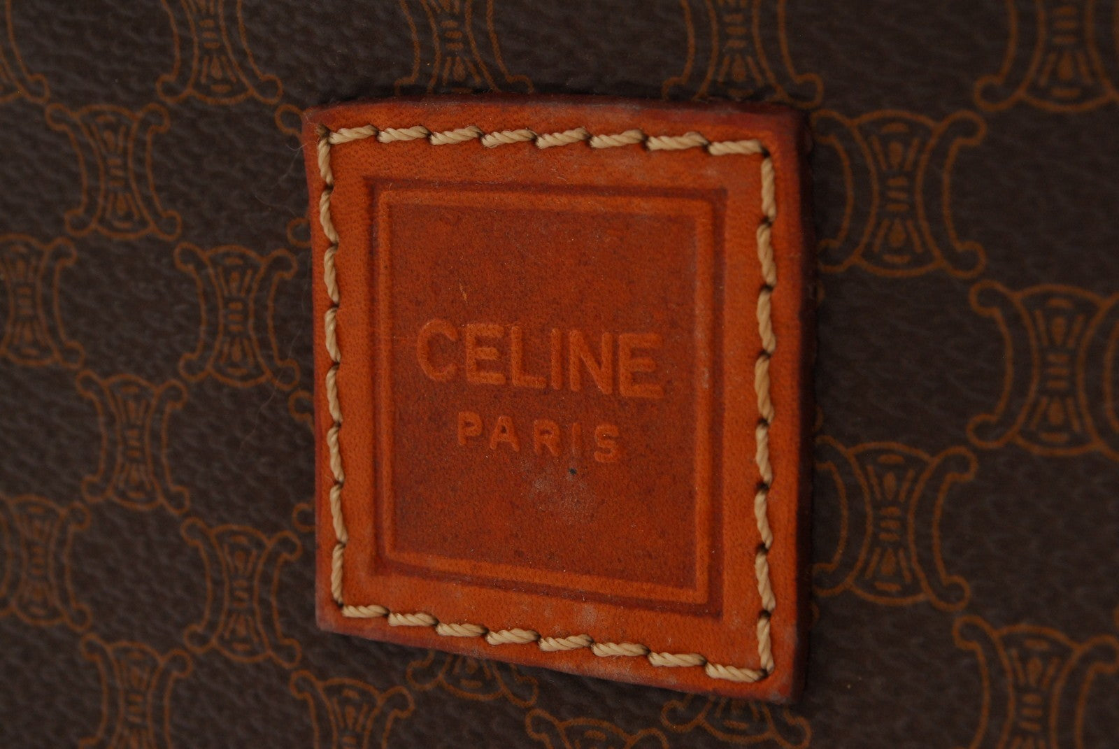 Celine Macadam Pouch - Brown, PVC Leather