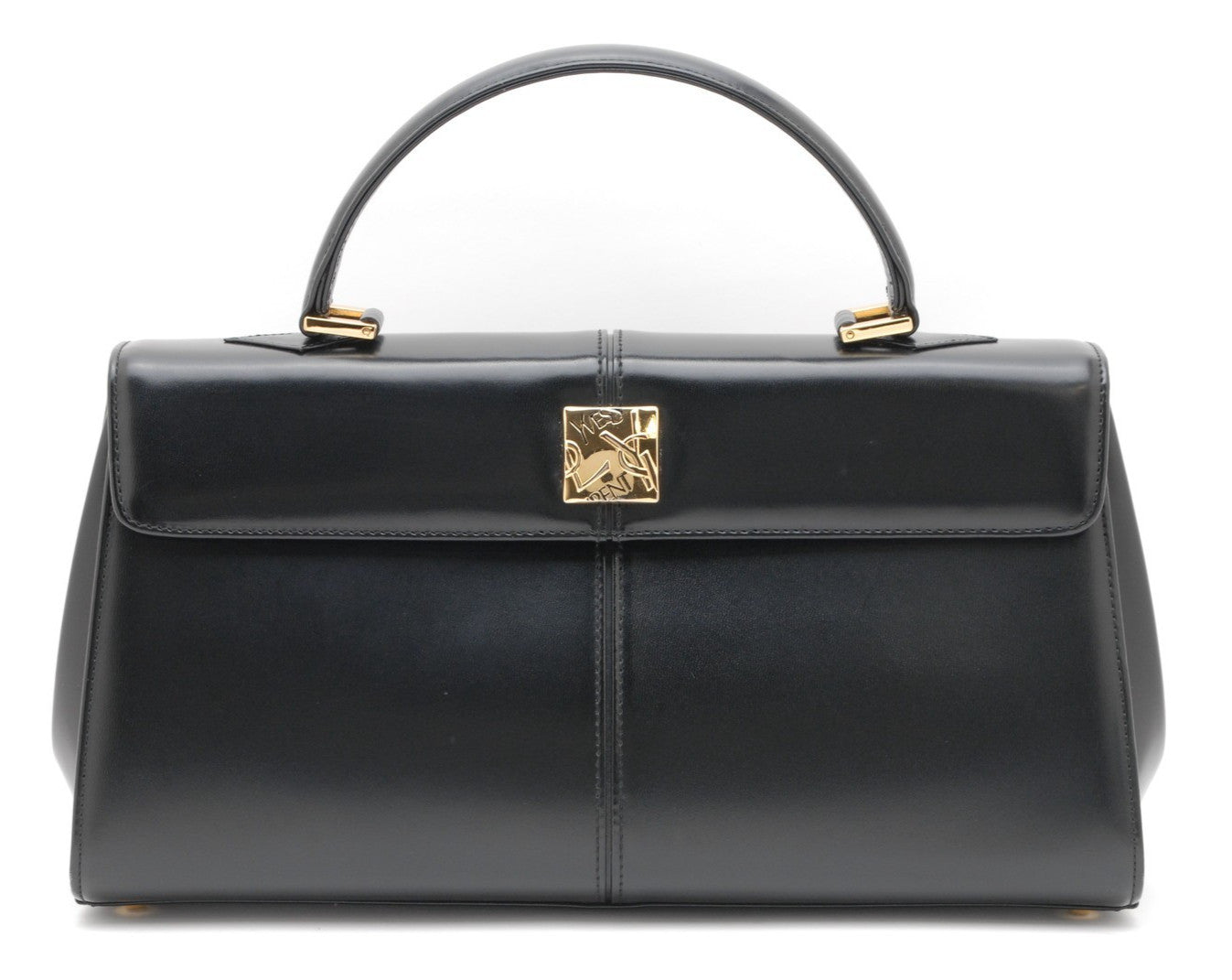 Saint Laurent Yves Saint Laurent Tote Hand Bag - Black, Leather