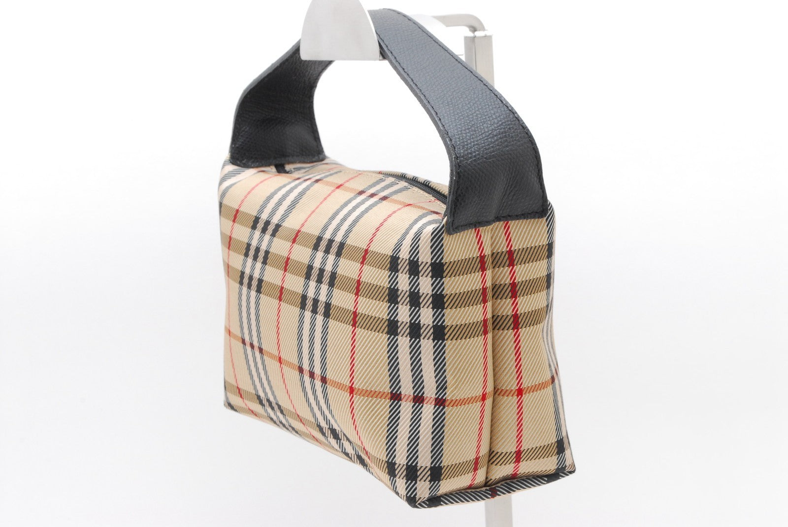 Burberry Nova Check Pochette- Beige, Leather