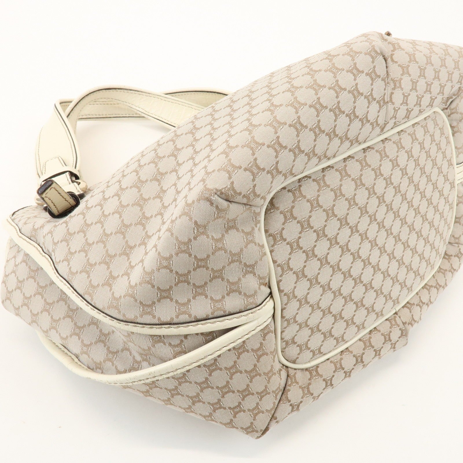 Celine Macadam Shoulder Bag - Beige Ivory, Canvas Leather