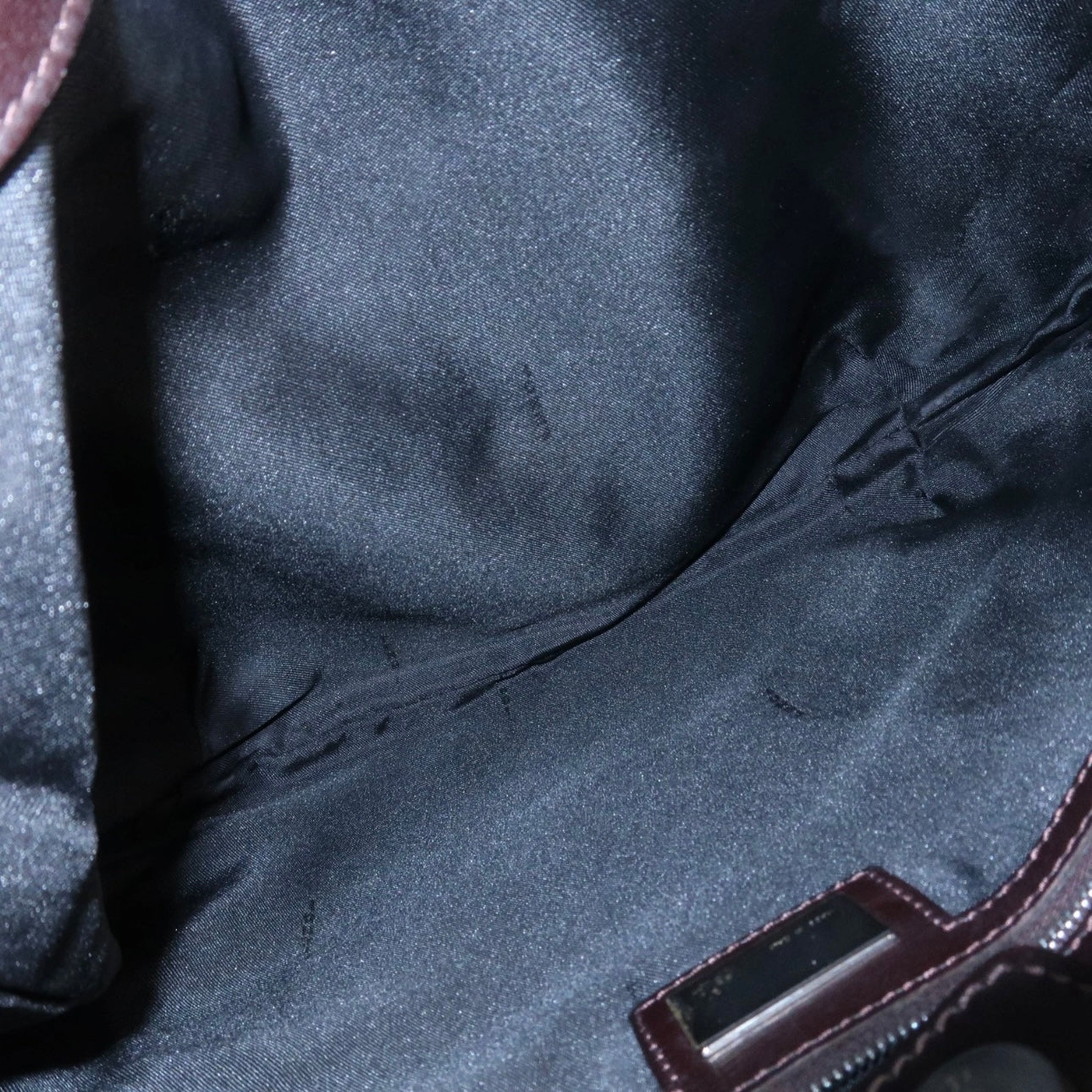 FENDI Canvas Leather Shoulder Bag Hand Bag Zebra Motif