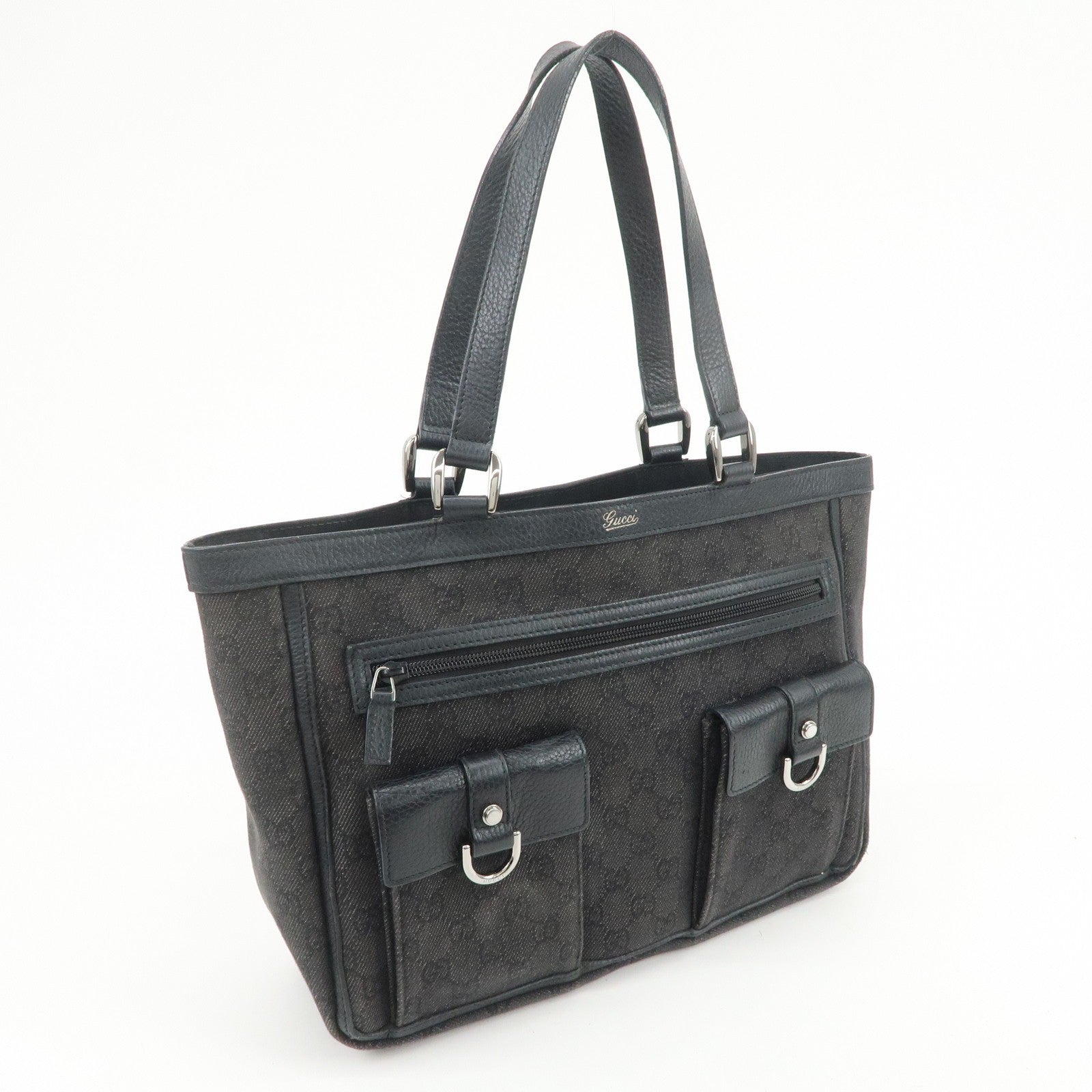 Gucci Abbey Tote Bag - Black, GG Canvas