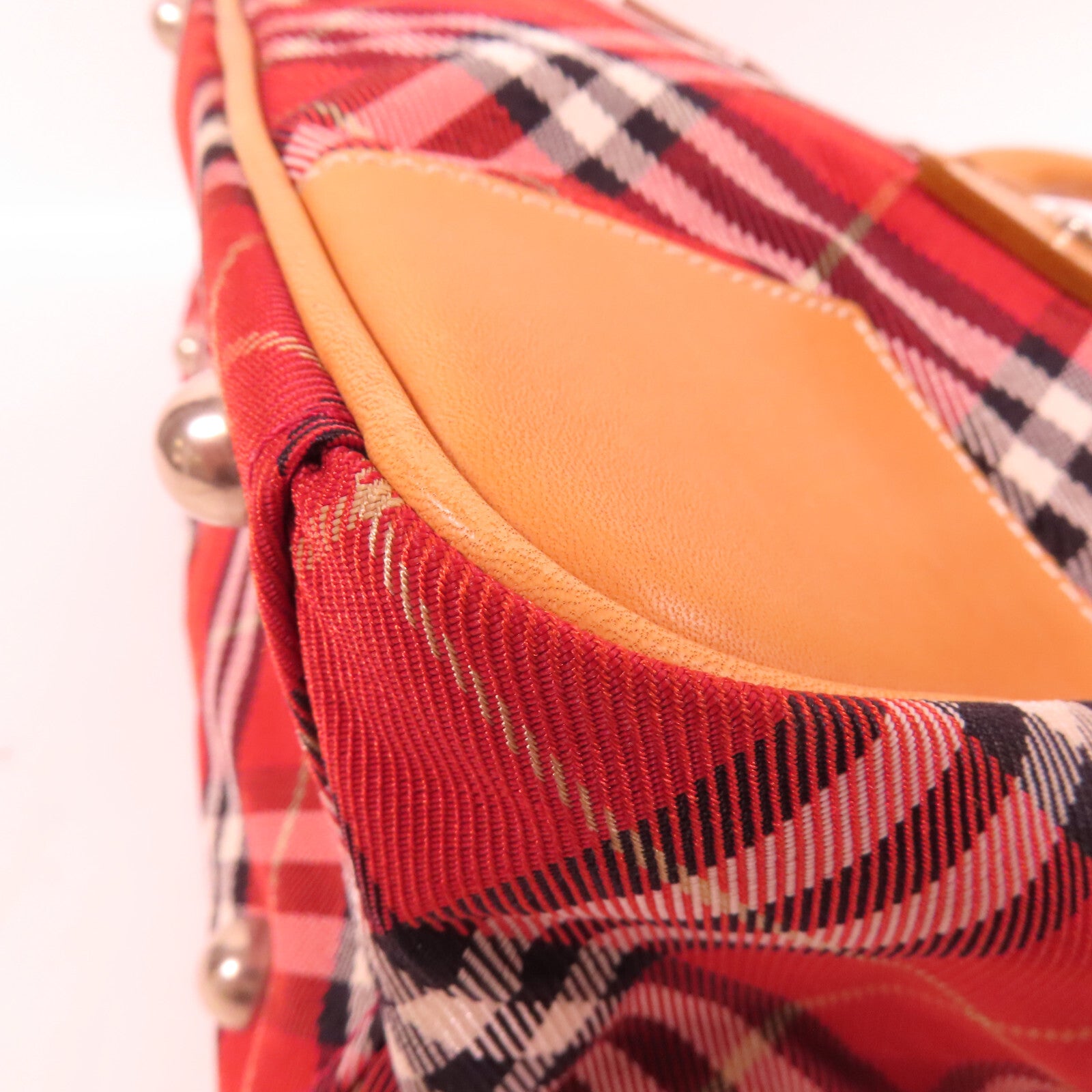 Burberry Blue Label SHW Handbag - Red, Canvas